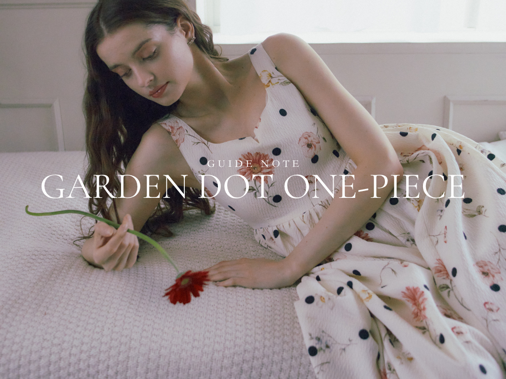 GUIDE NOTE - GARDEN DOT ONE-PIECE . GUIDE NOTE - GARDEN DOT ONE-PIECE .