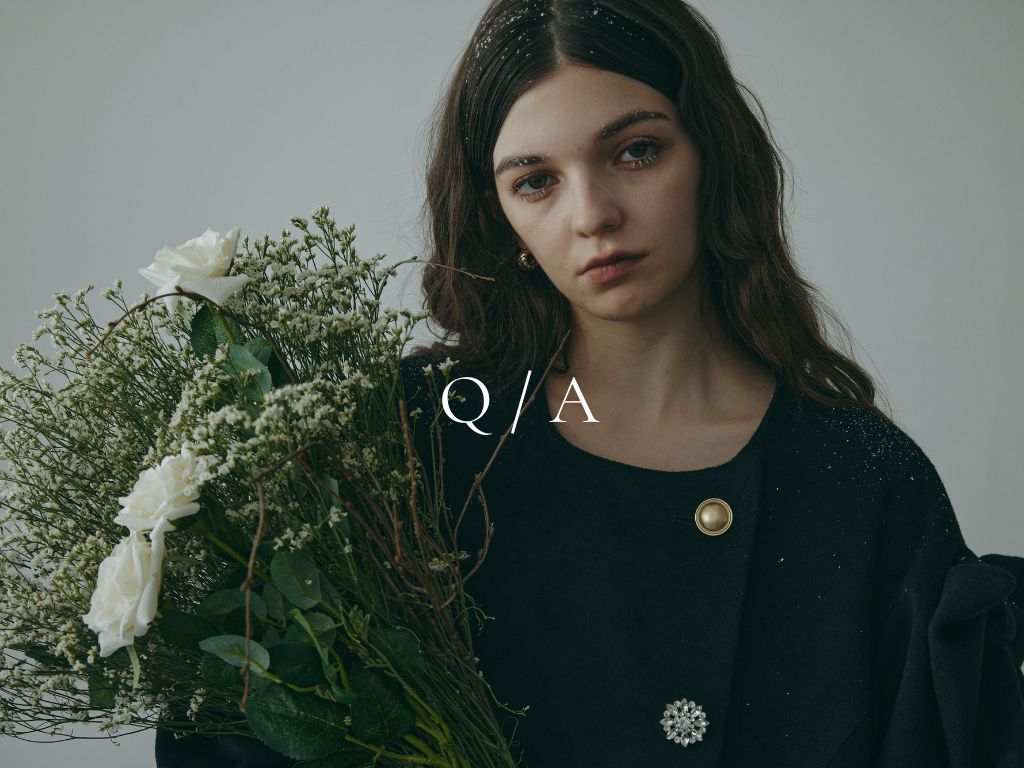 ( Q/A ) BIJOU RIBBON COAT