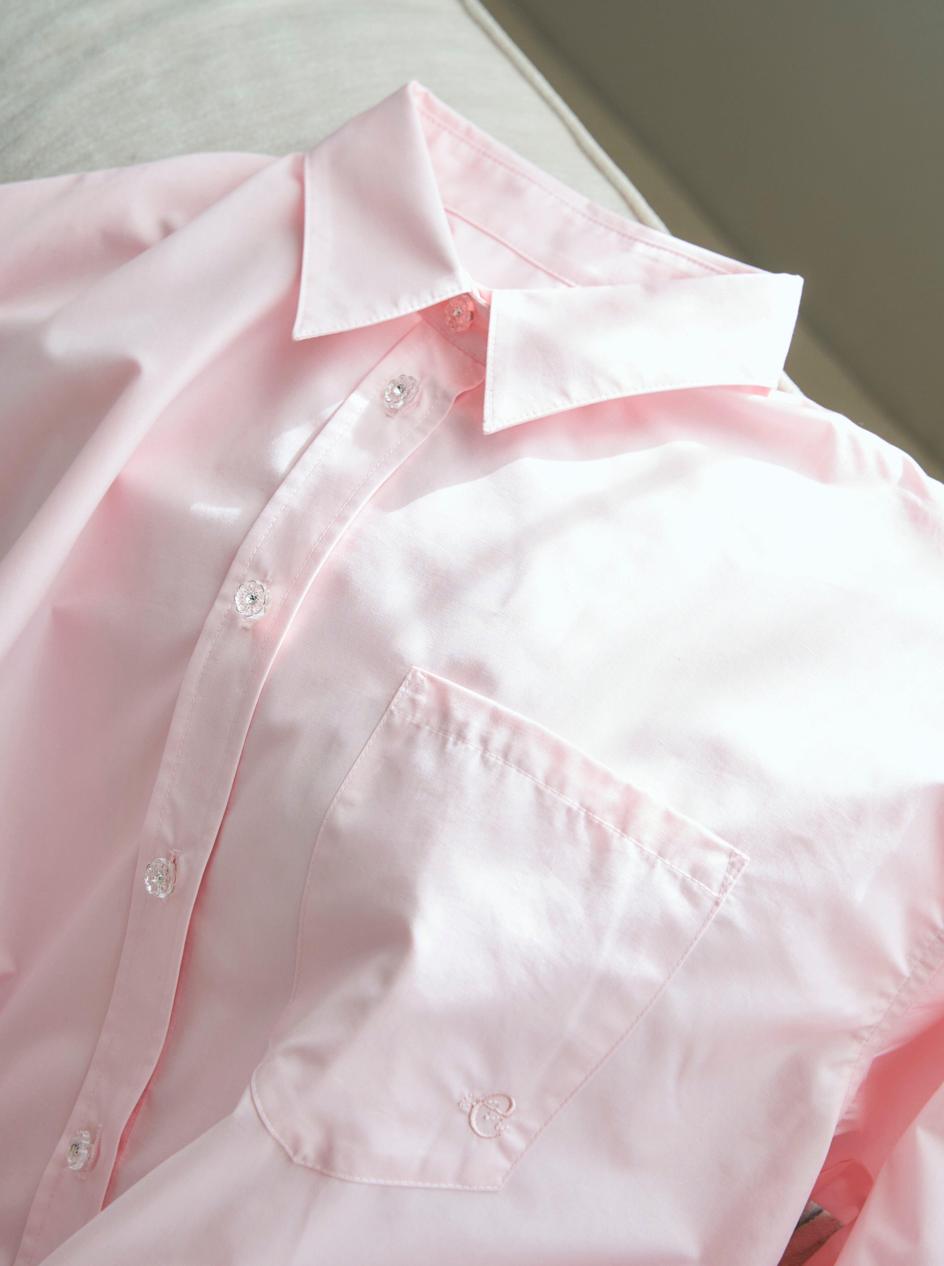 ecmile. clear button shirt
