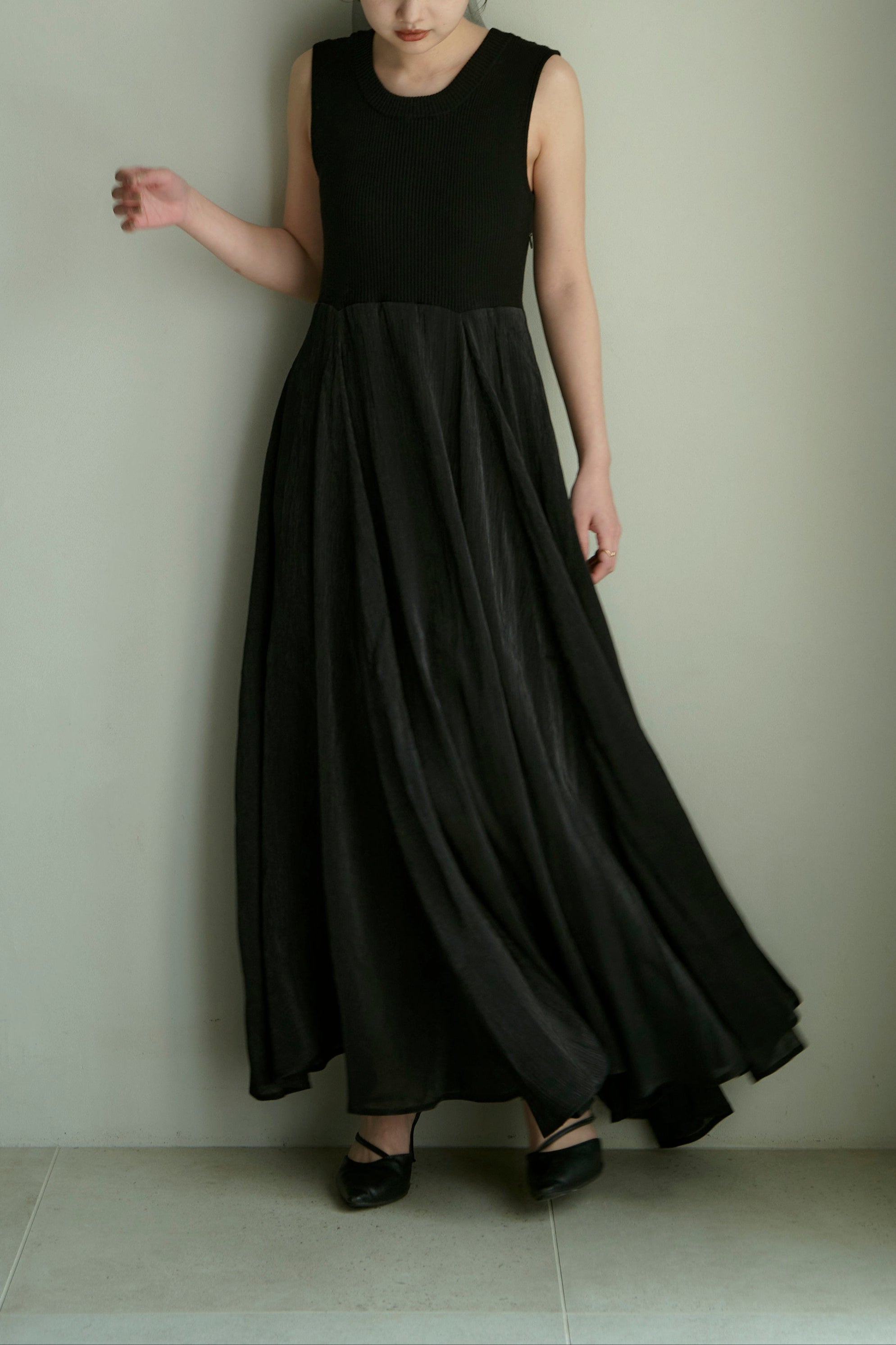 Knit docking lame one-piece