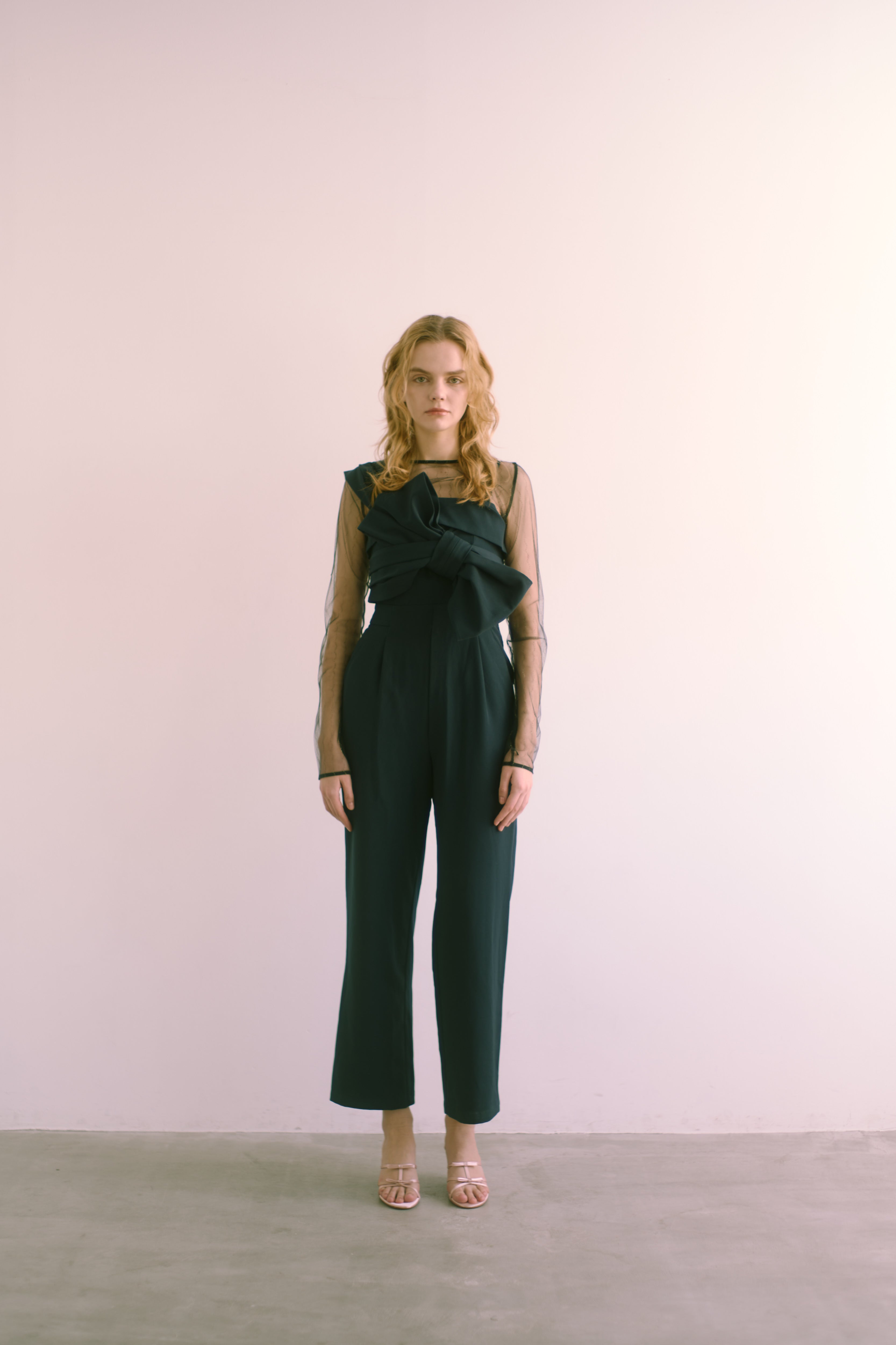 【Made in japan 】 Lame tulle sheer tops