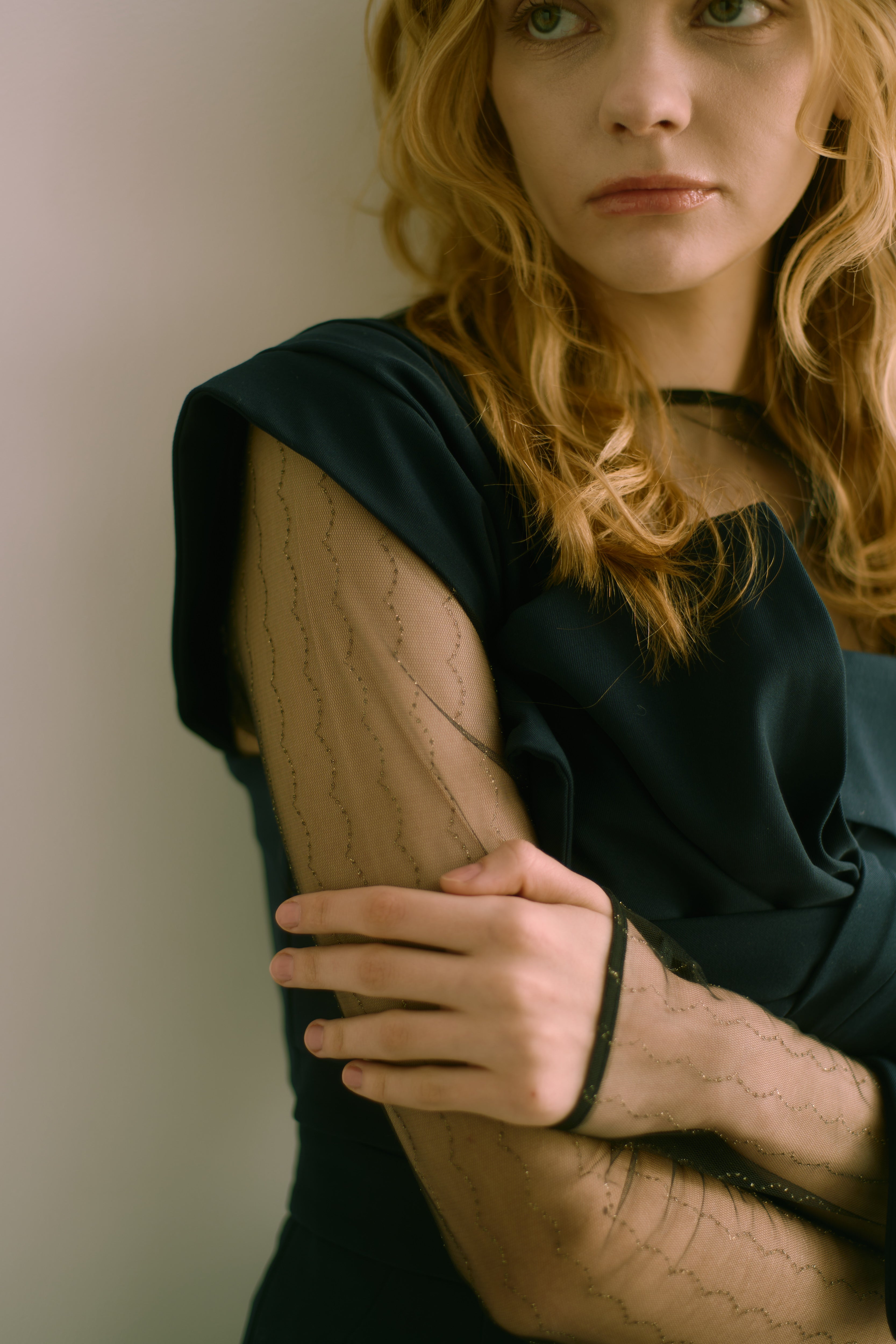 【Made in japan 】 Lame tulle sheer tops