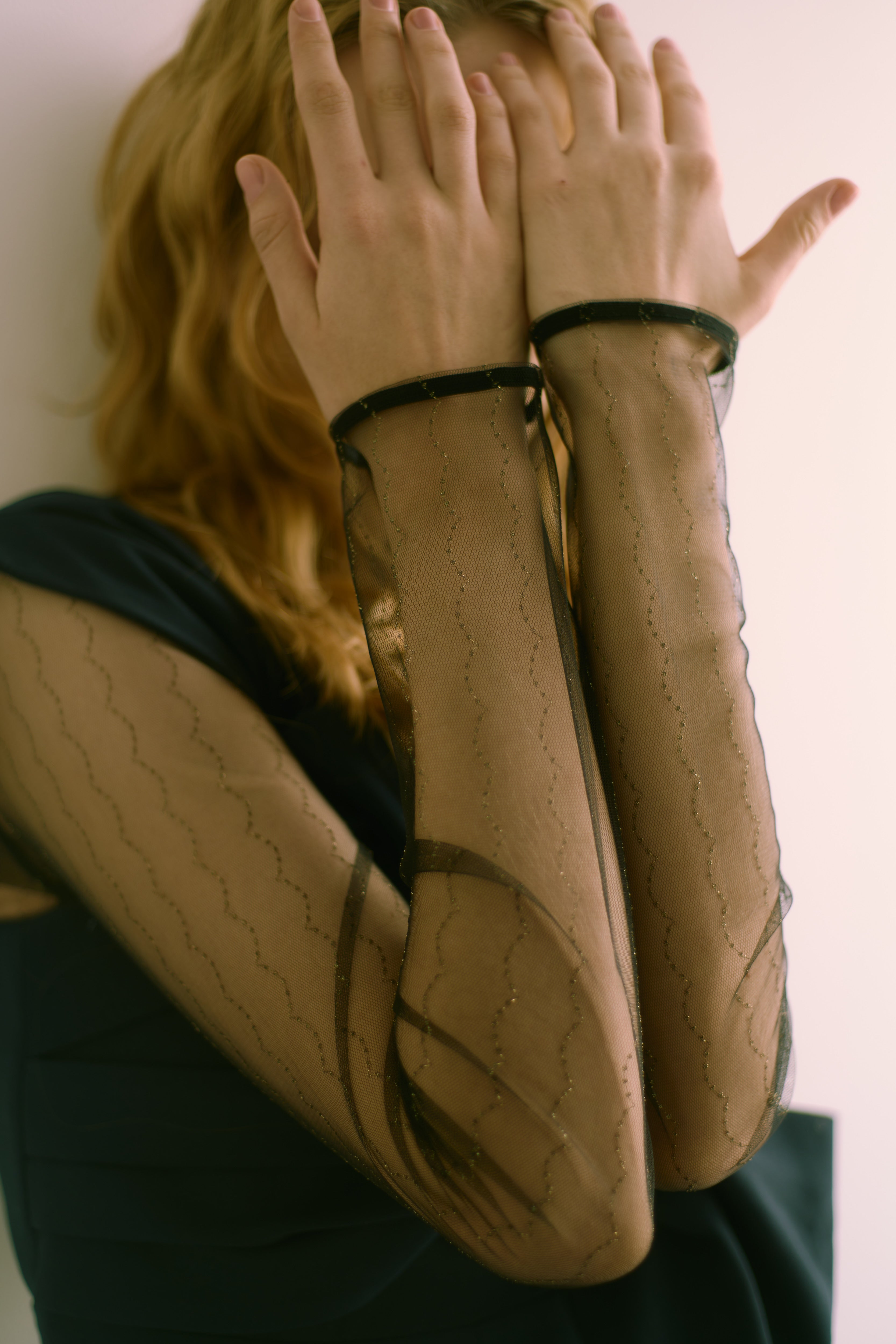 【Made in japan 】 Lame tulle sheer tops