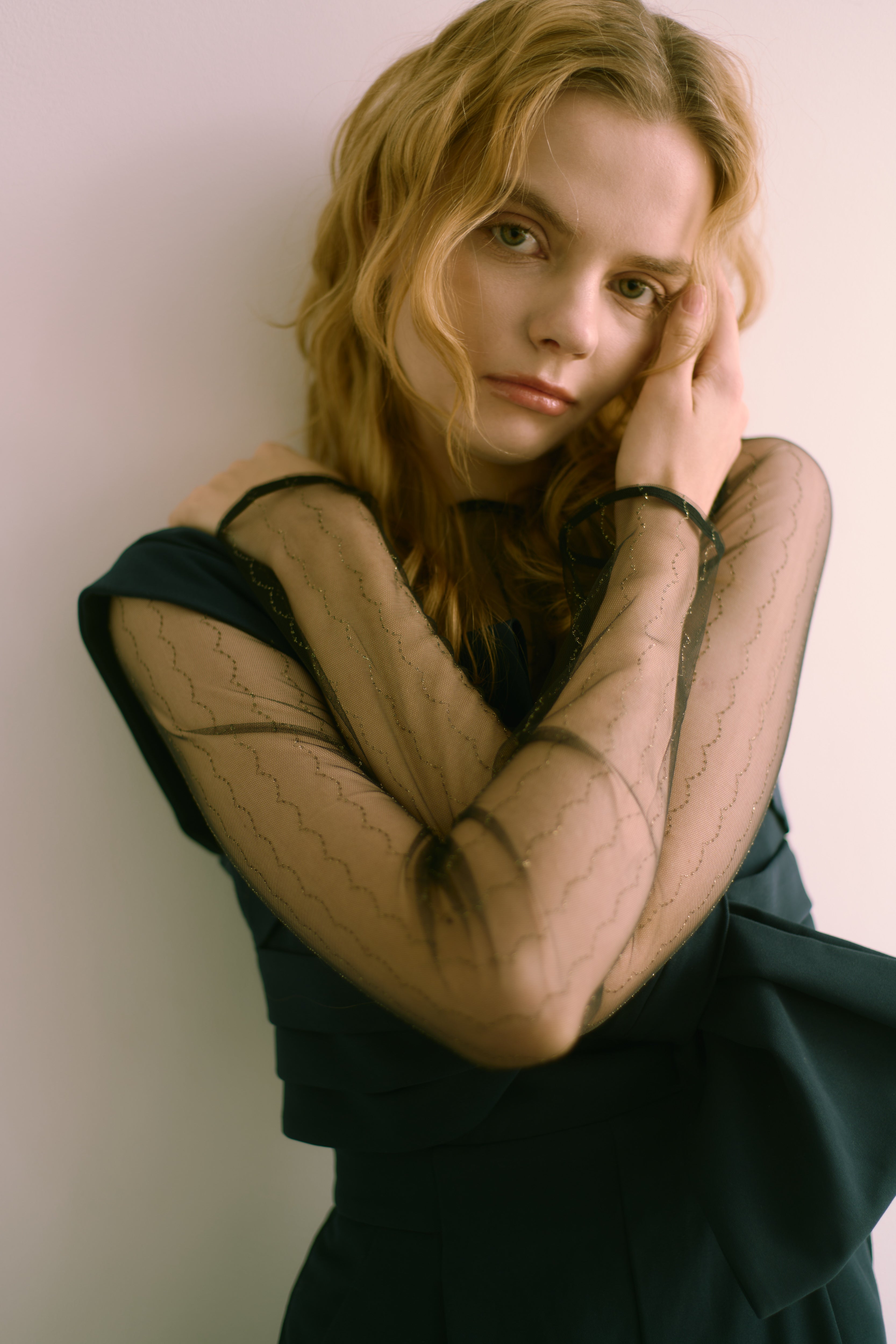 【Made in japan 】 Lame tulle sheer tops