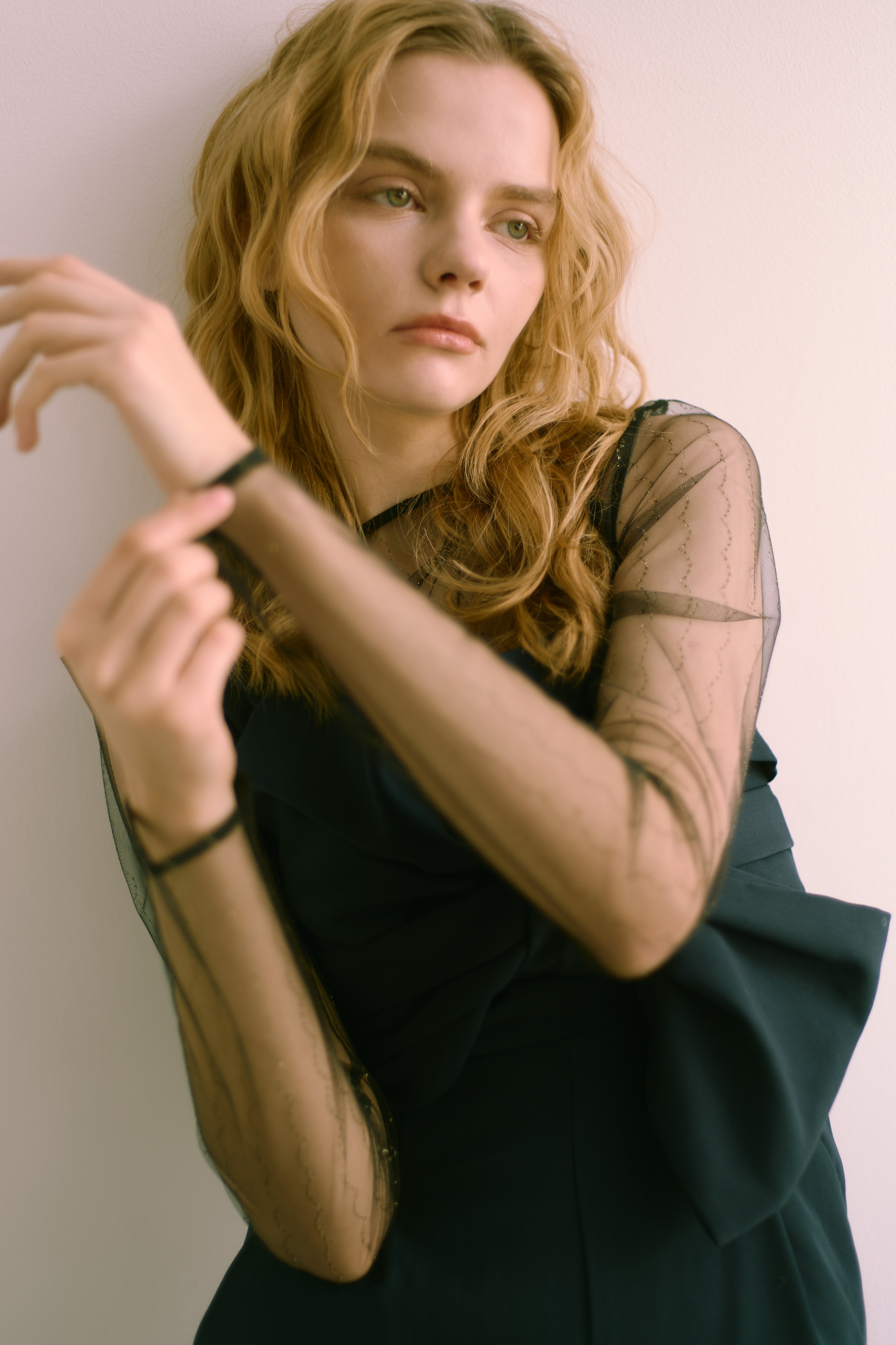 【Made in japan 】 Lame tulle sheer tops