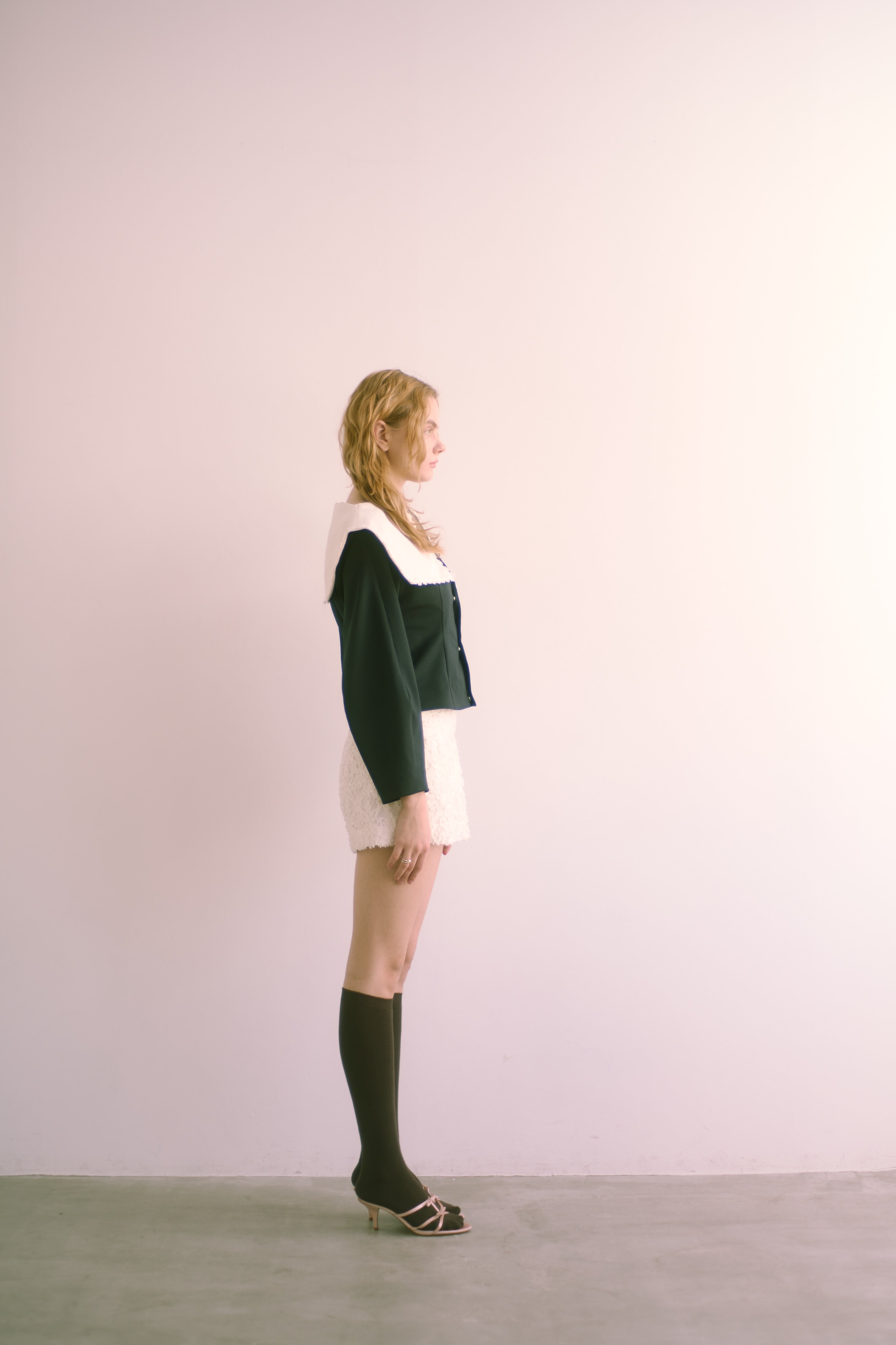【Made in japan】 2WAY Big coller tops