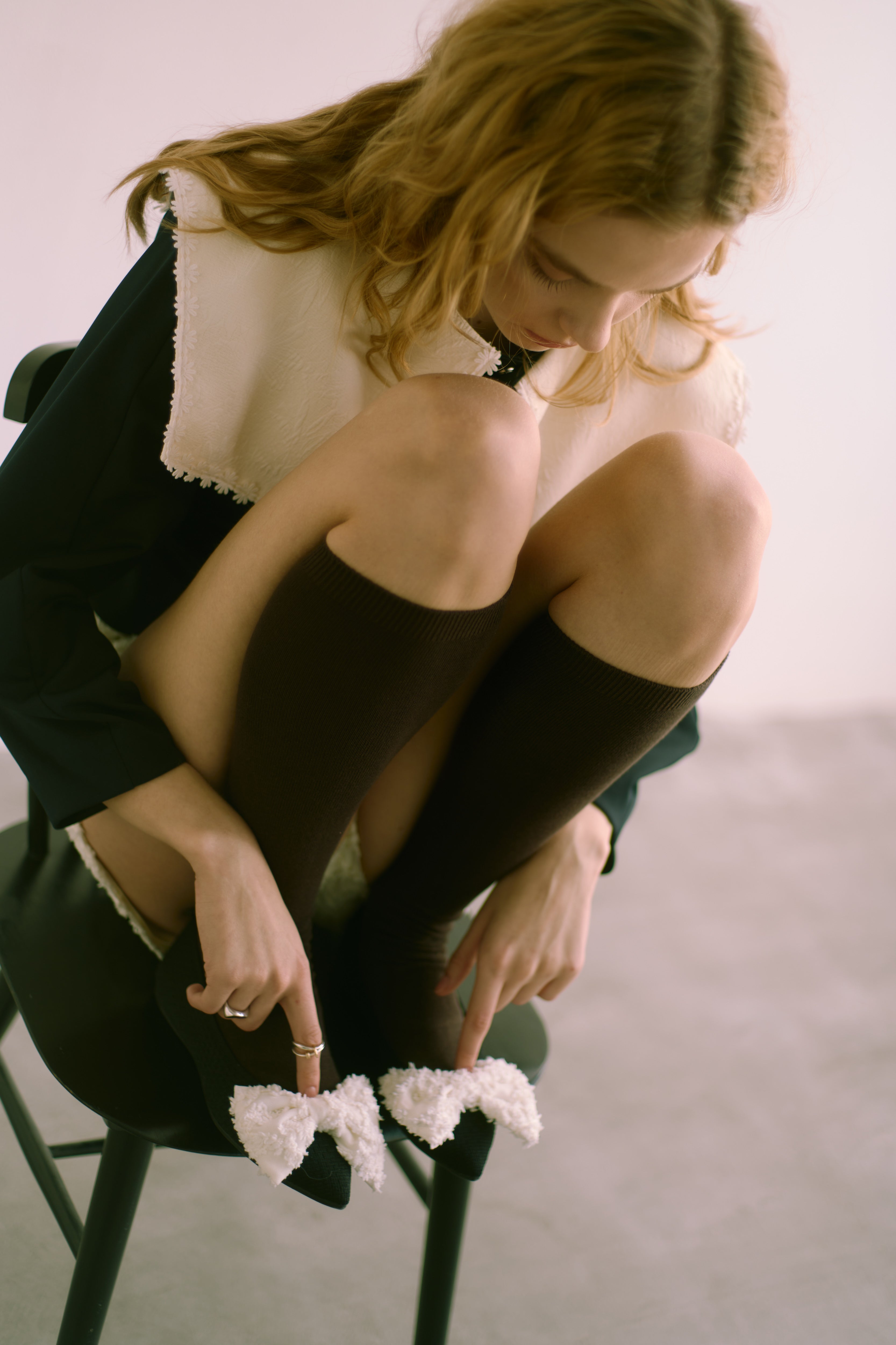 【ecmile. × Öffen】upcycle ribbon-pointed