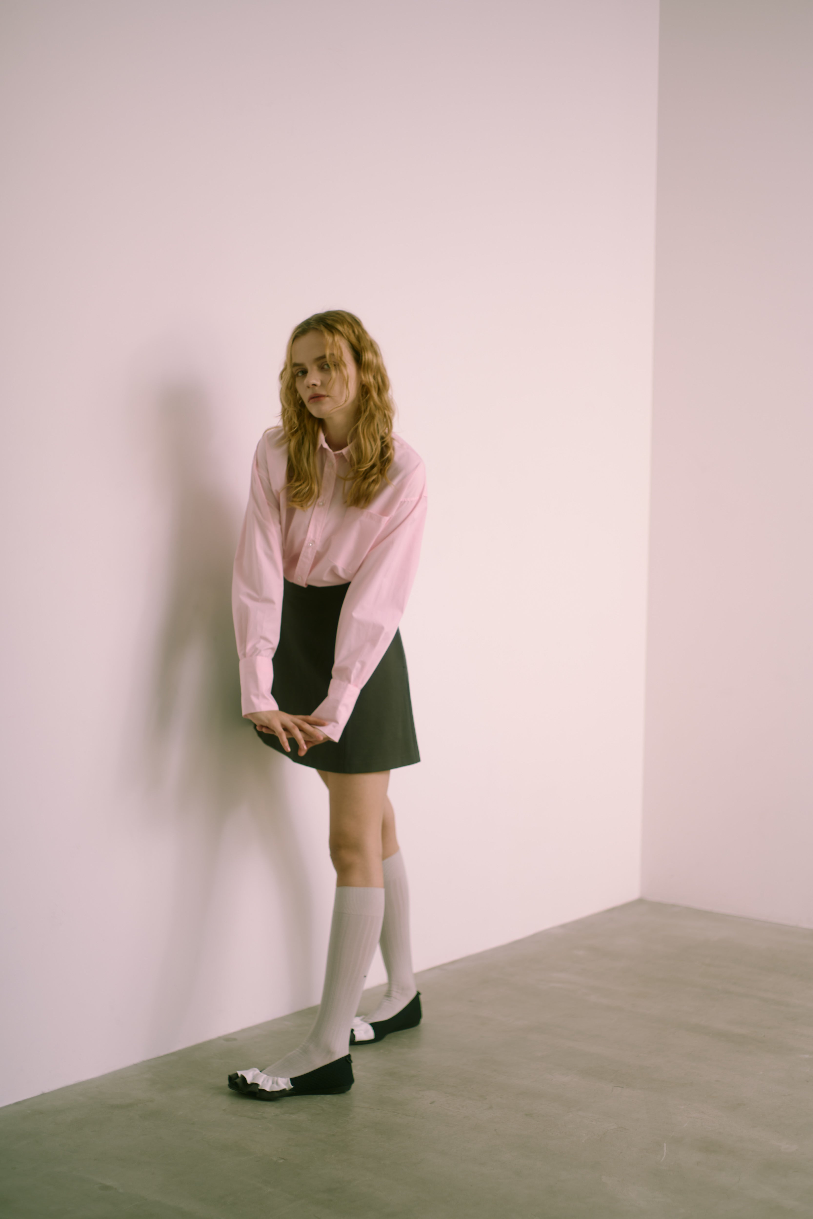 ecmile. clear button shirt