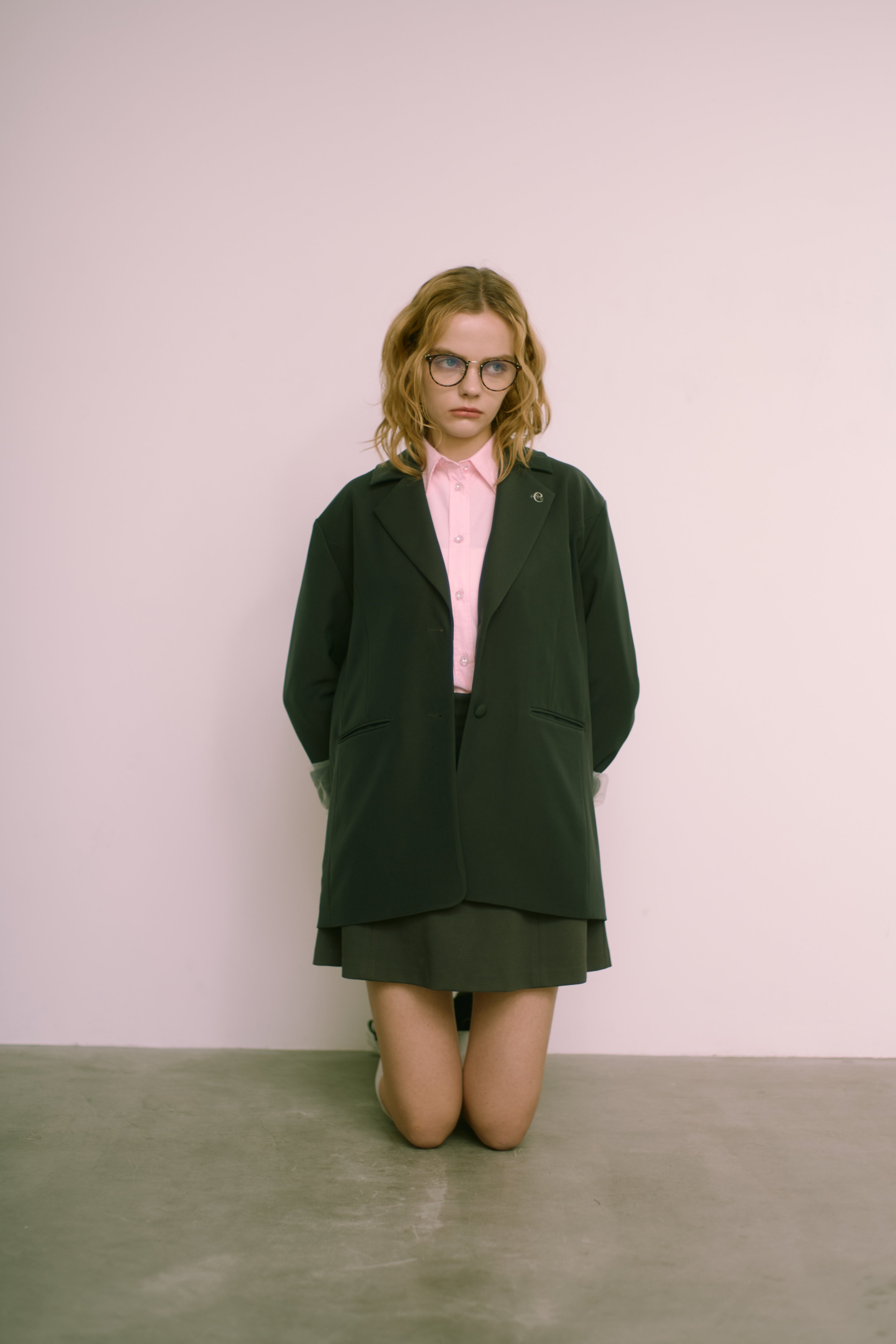 ecmile. clear button shirt