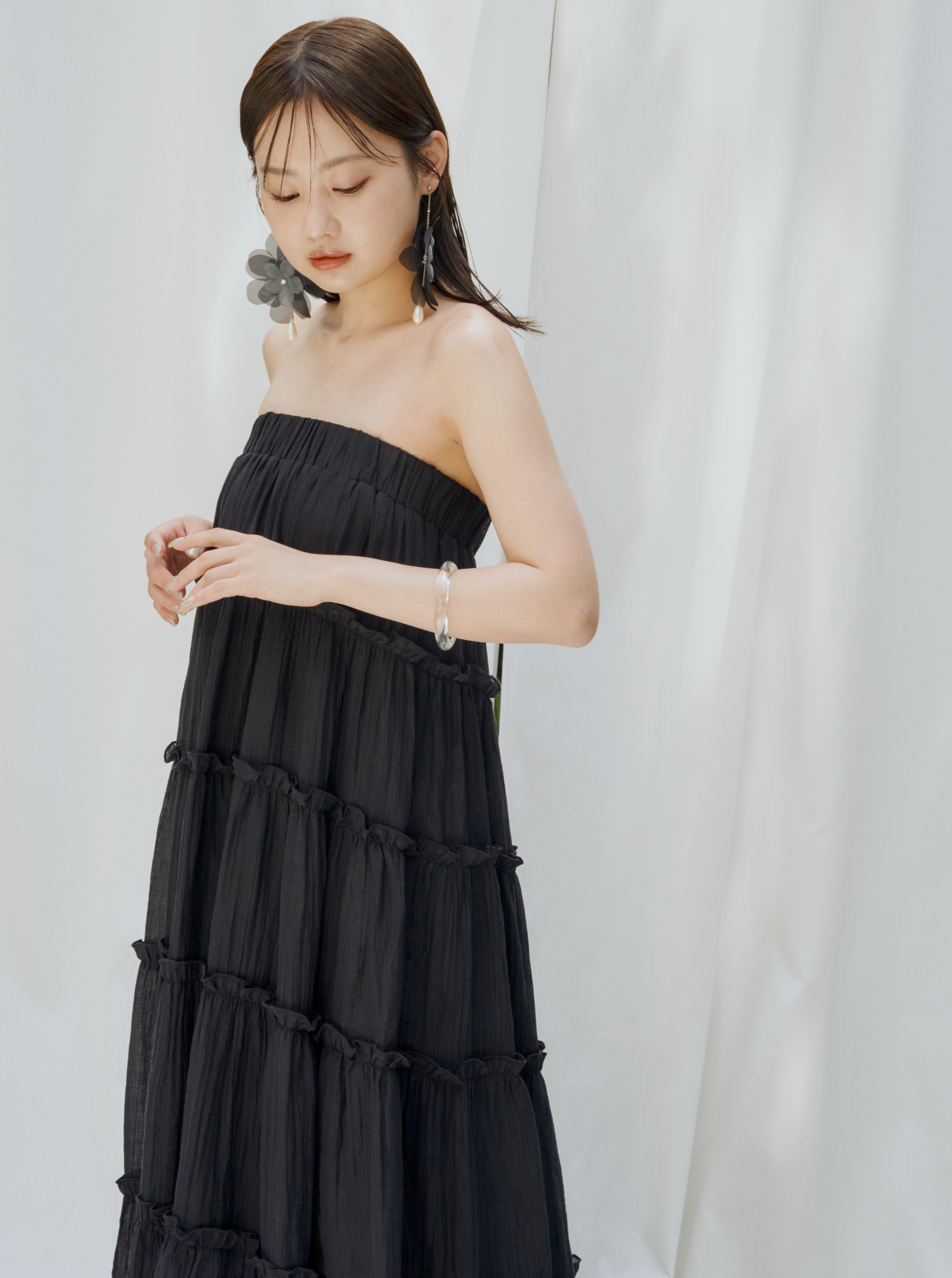 volume tiered cami one-piece