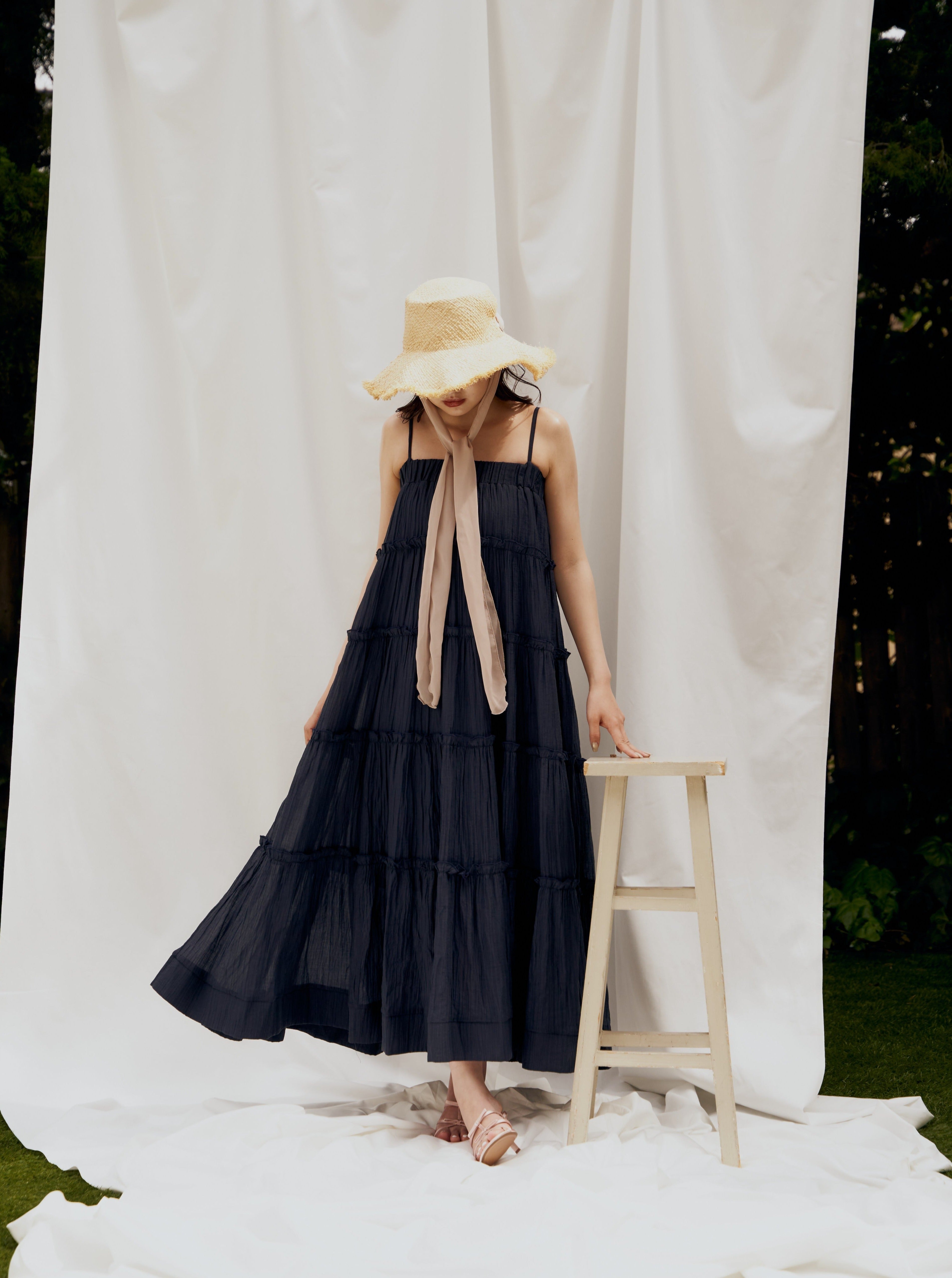 volume tiered cami one-piece