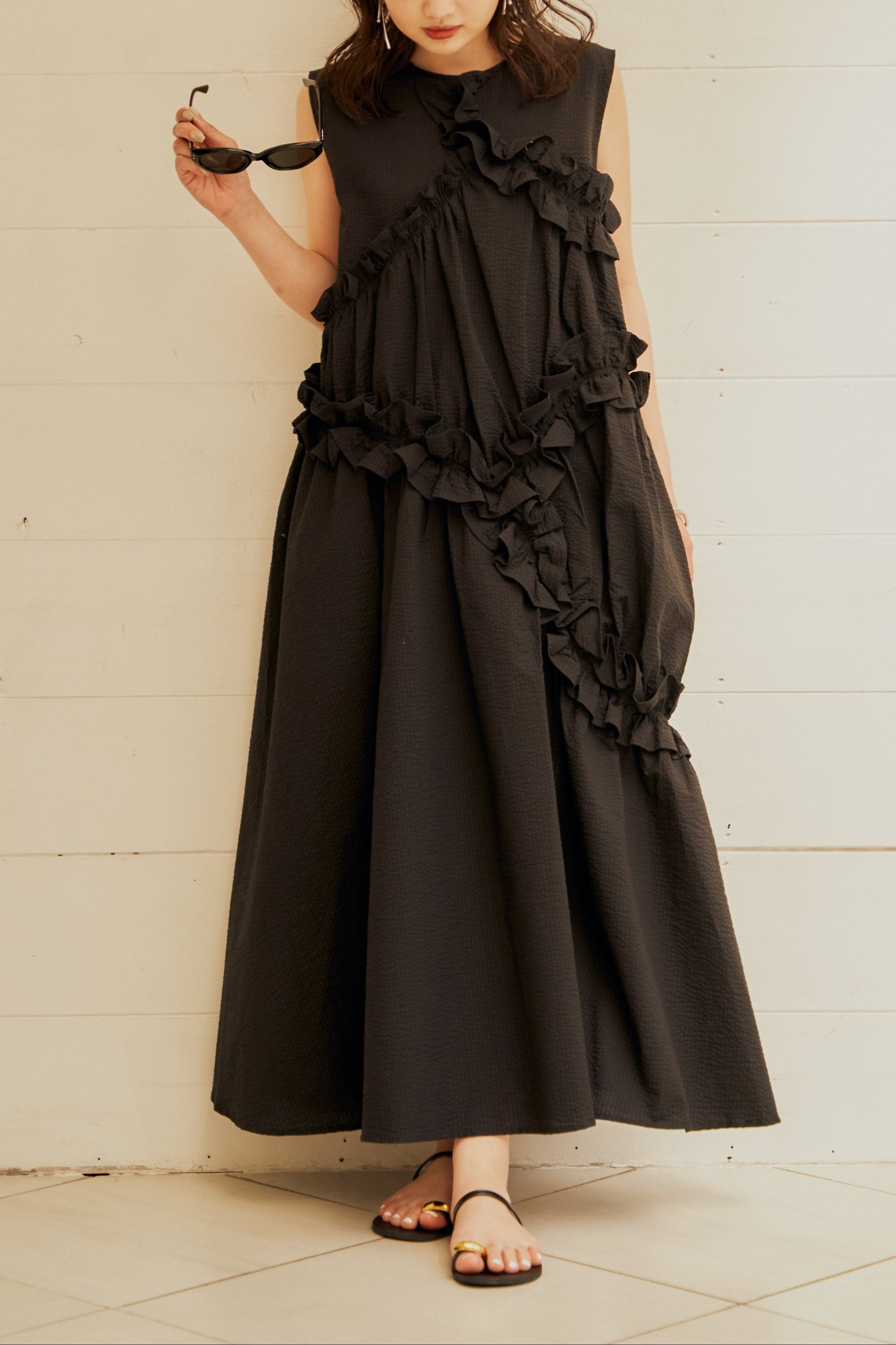 Frill A line one-piece