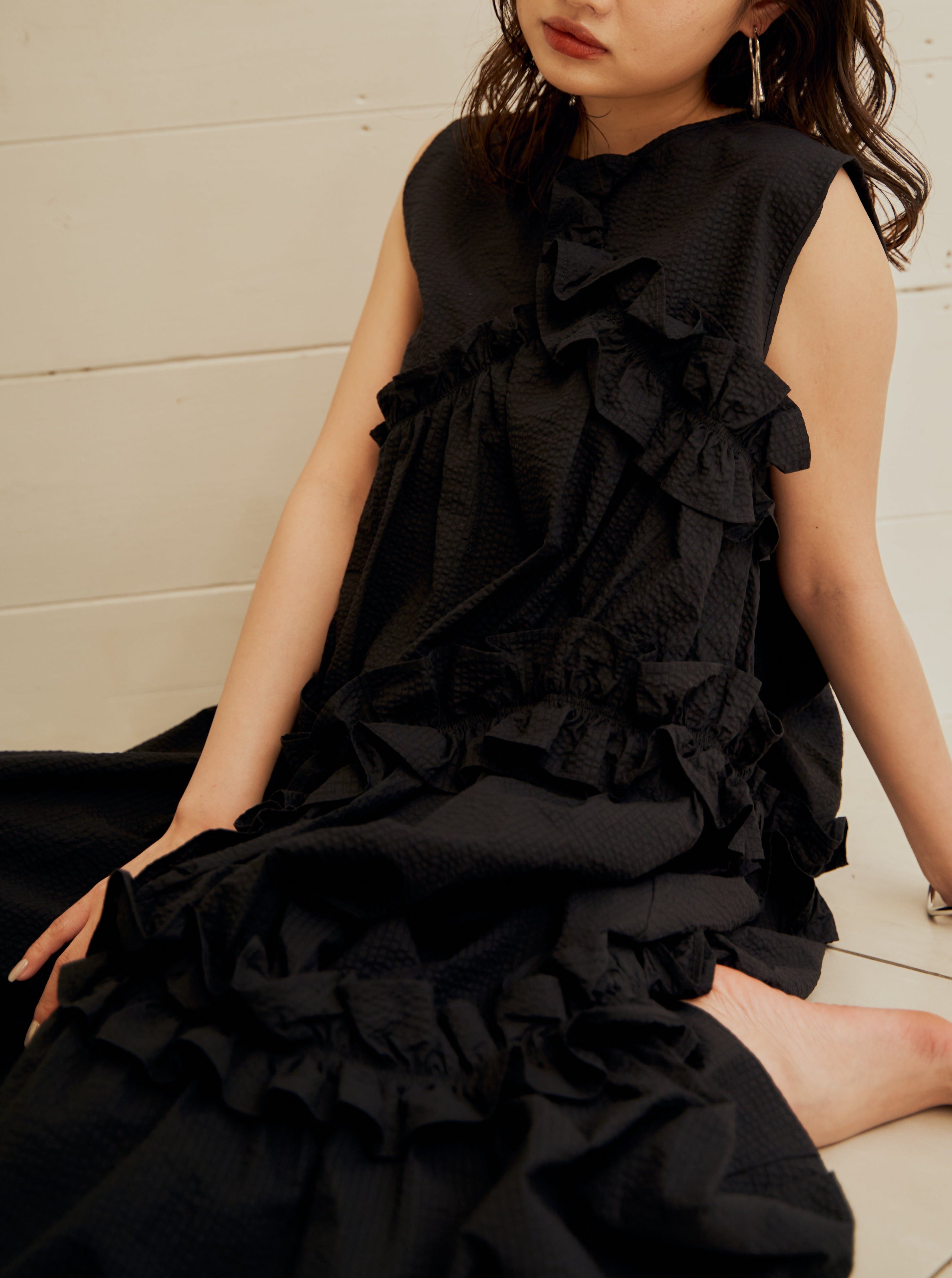Frill A line one-piece