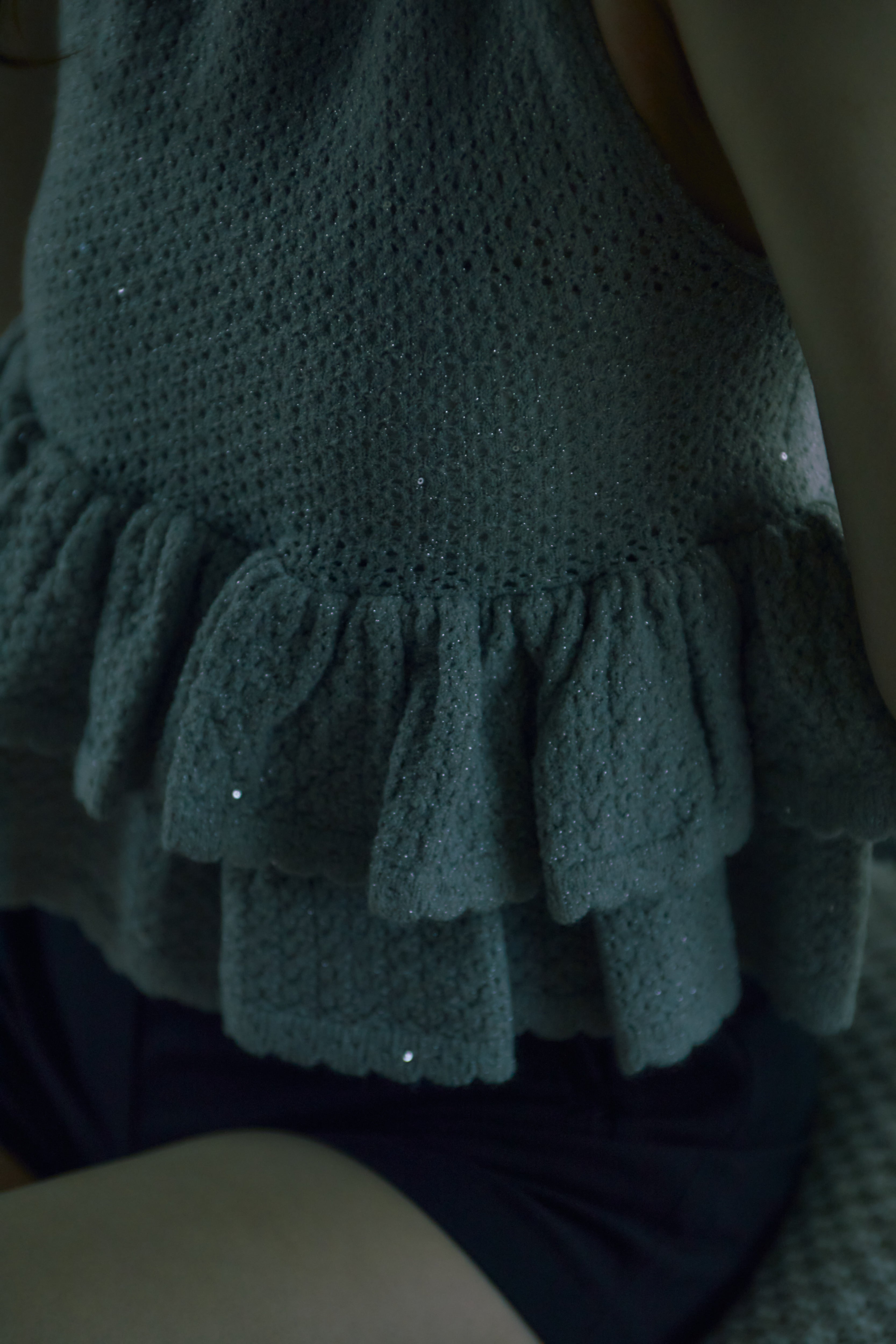 Glitter peplum top