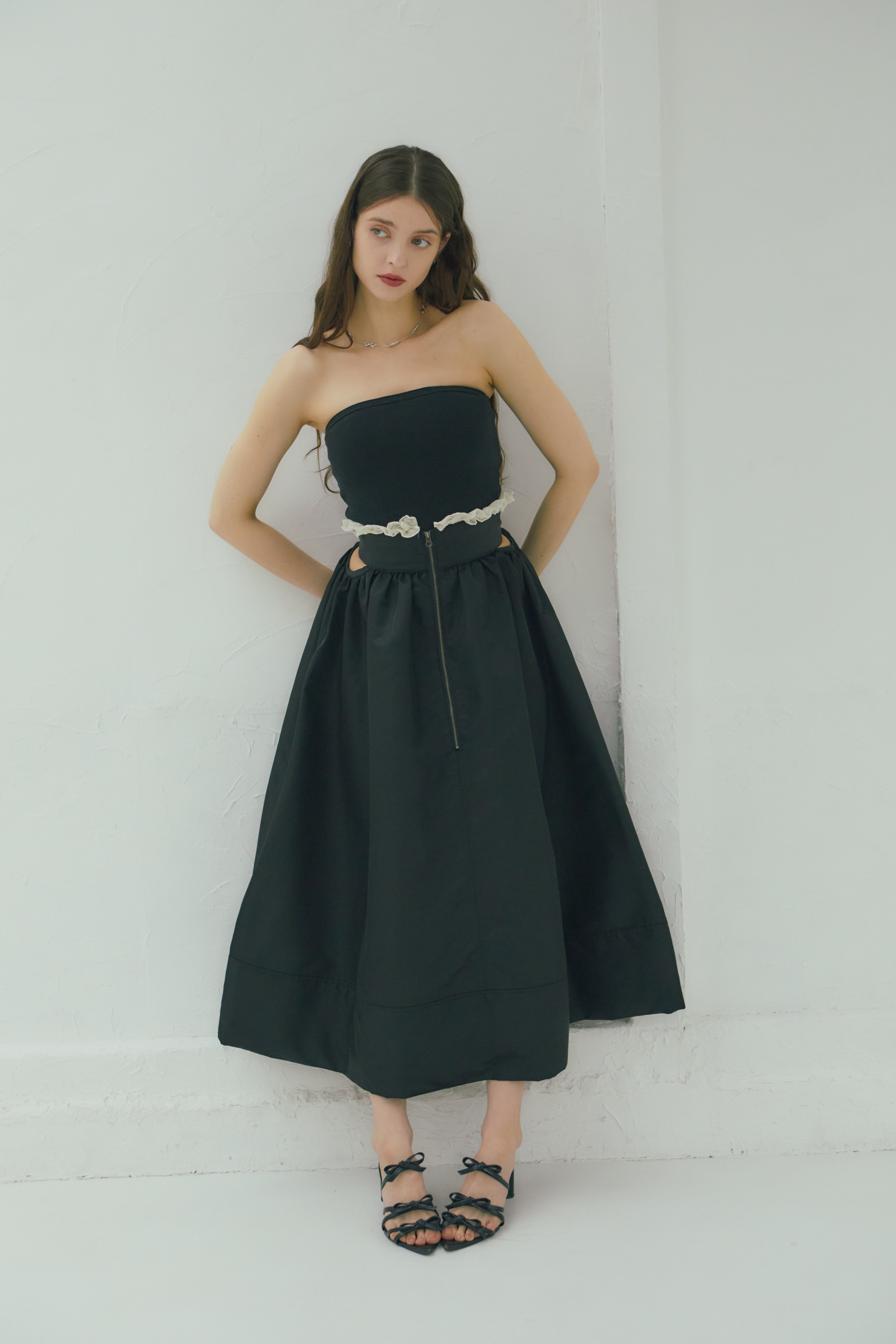 【Made in Japan】lace docking MA-1 skirt