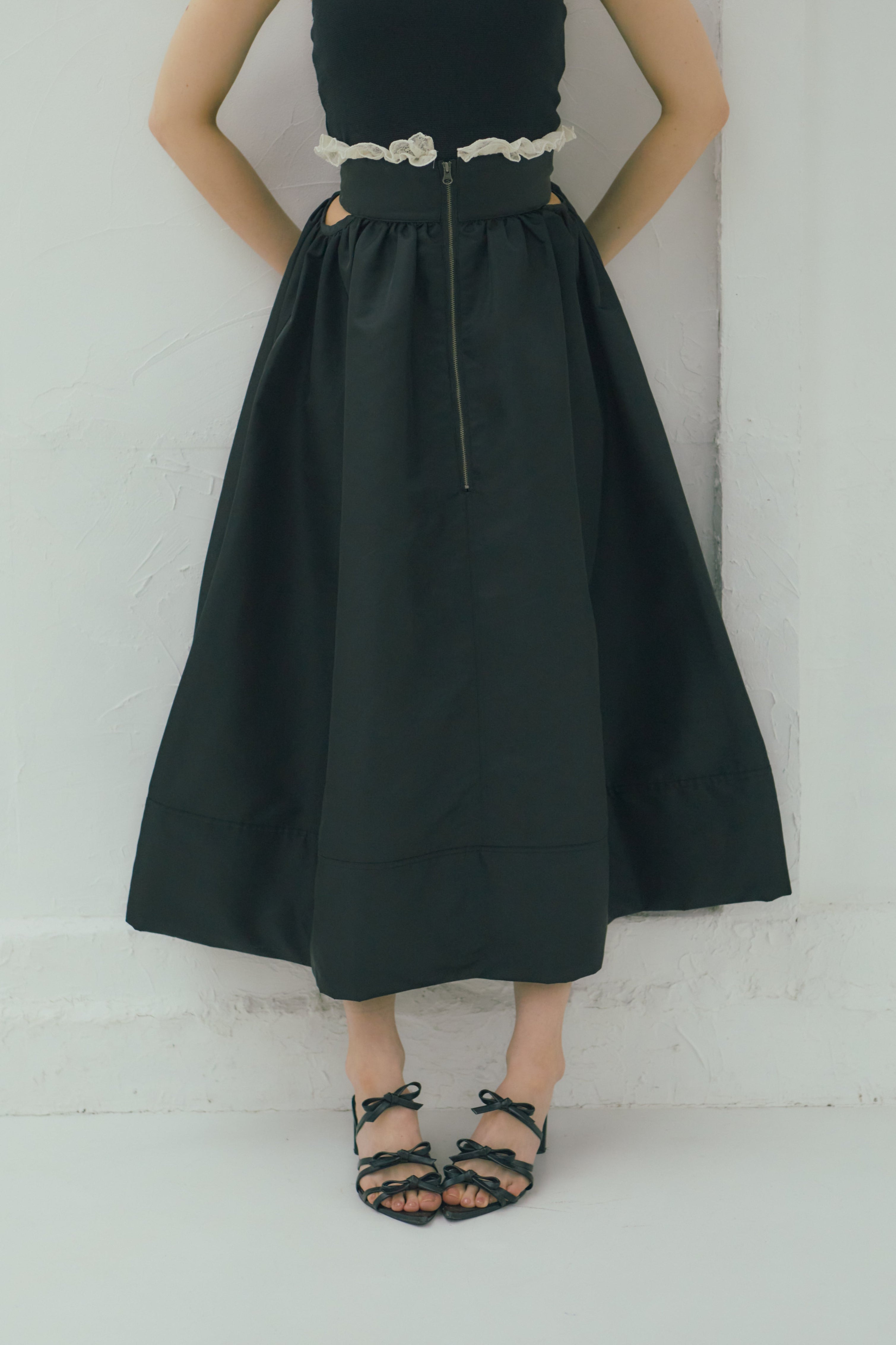 【Made in Japan】lace docking MA-1 skirt