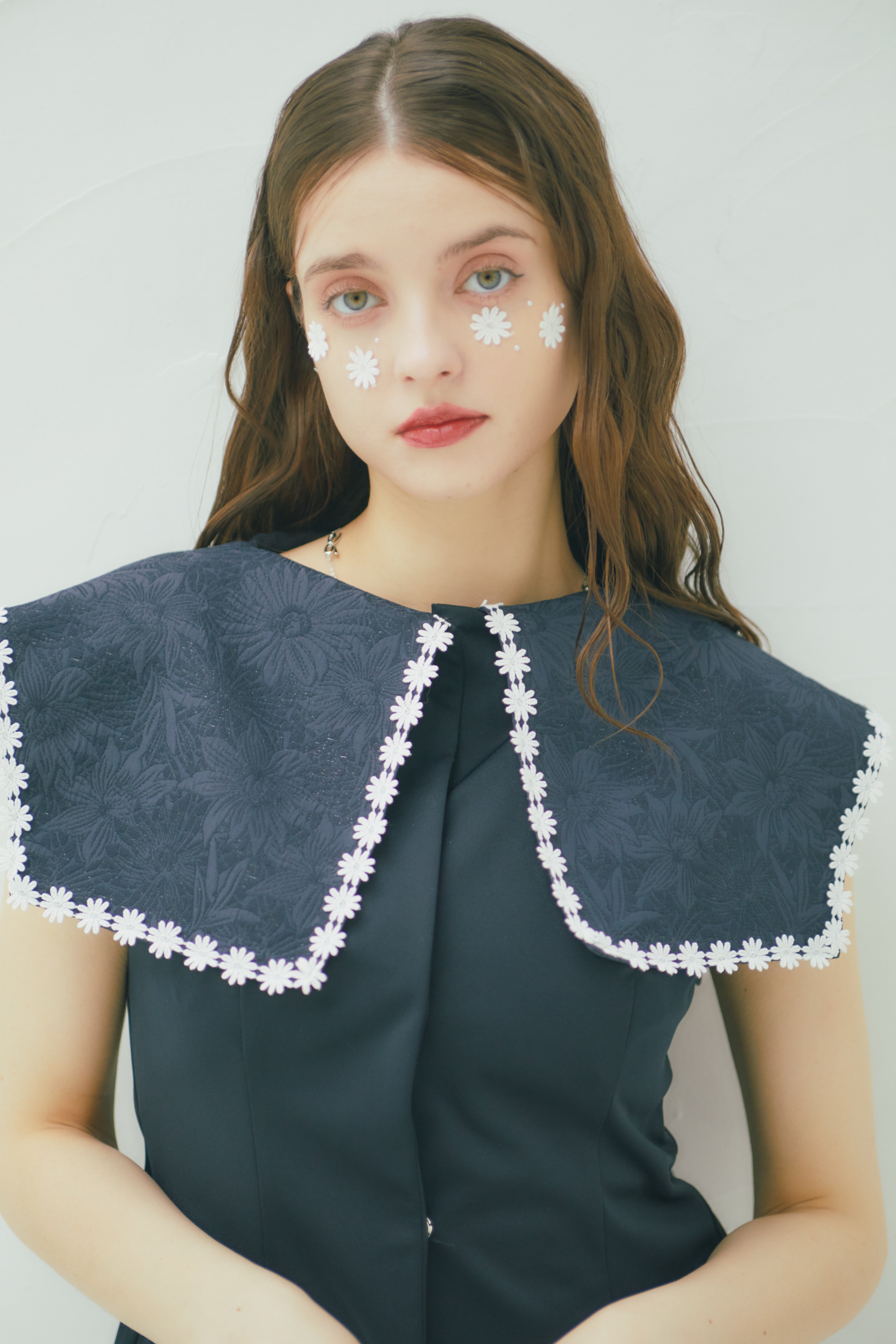 【Made in japan】 2WAY BIG COLLAR TOP