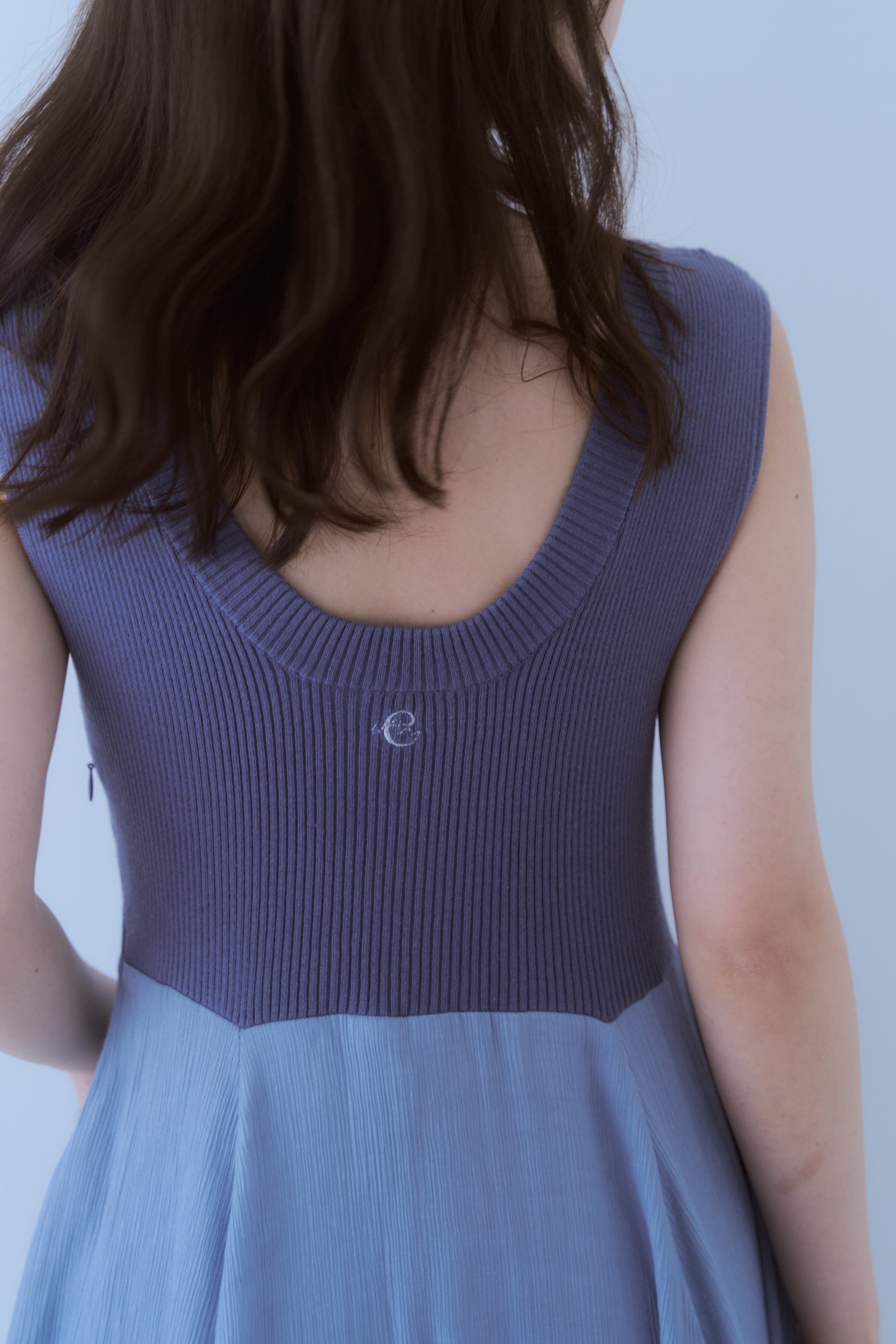 Knit docking lame one-piece
