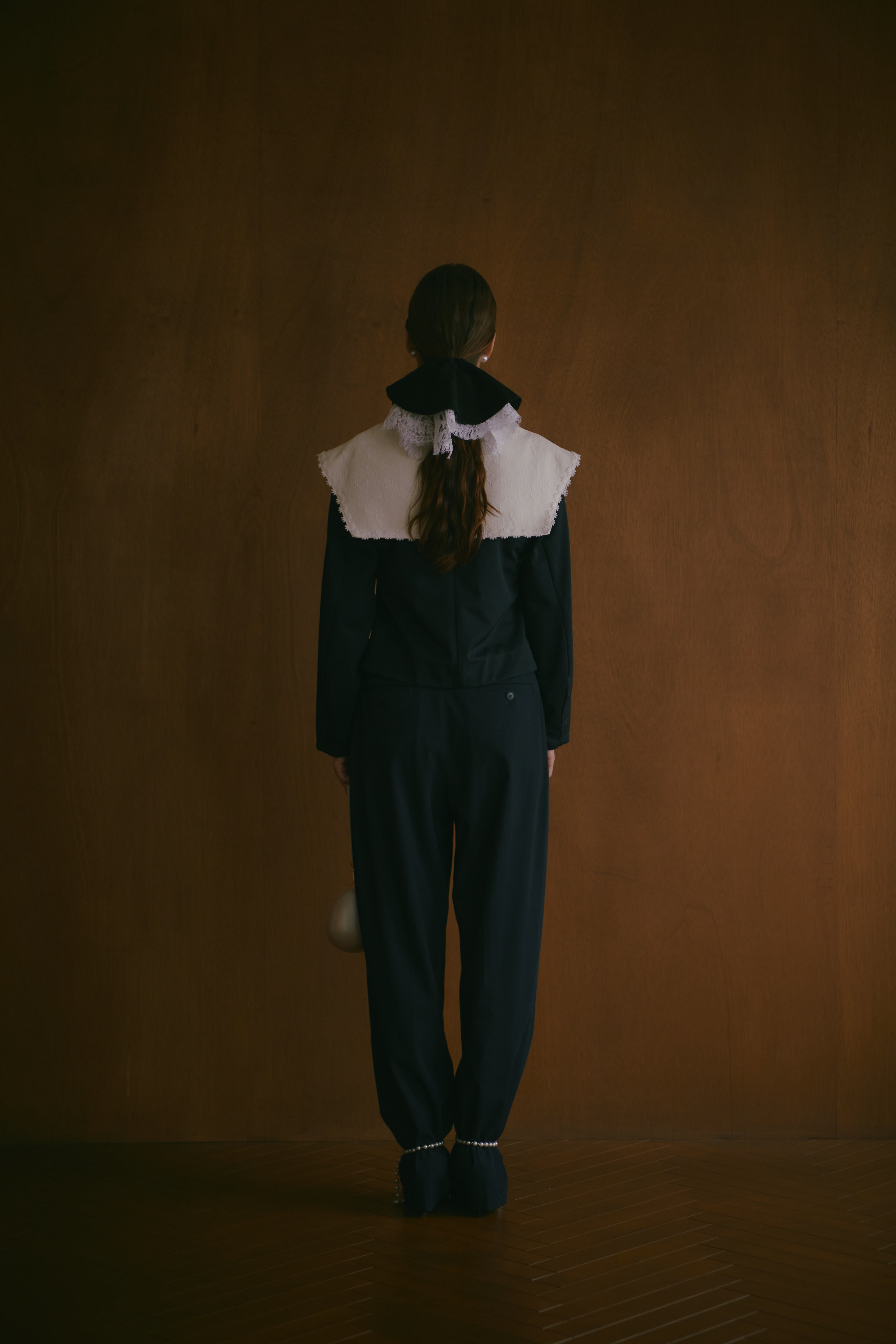 【Made in japan】 2WAY BIG COLLAR TOP