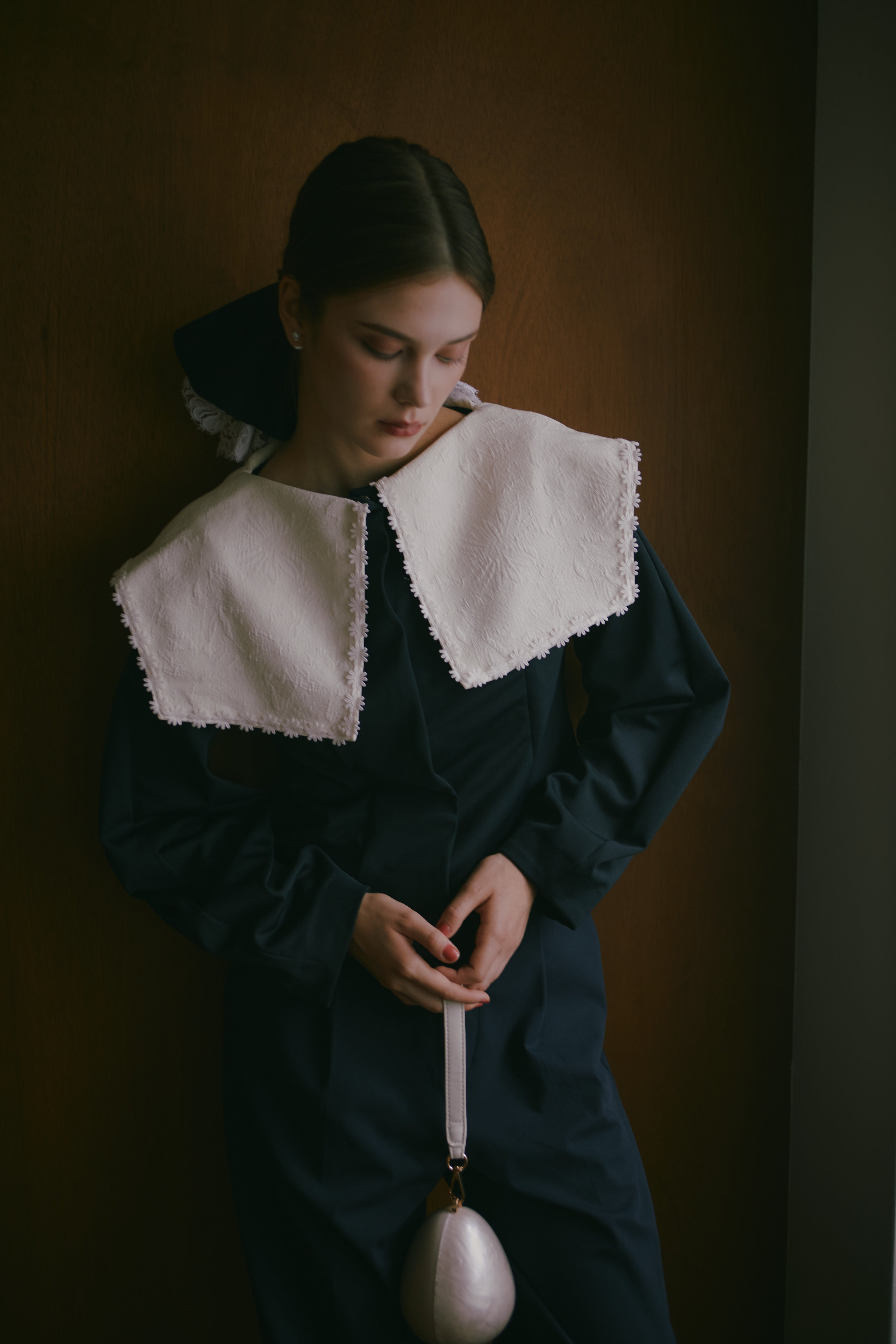 【Made in japan】 2WAY BIG COLLAR TOP