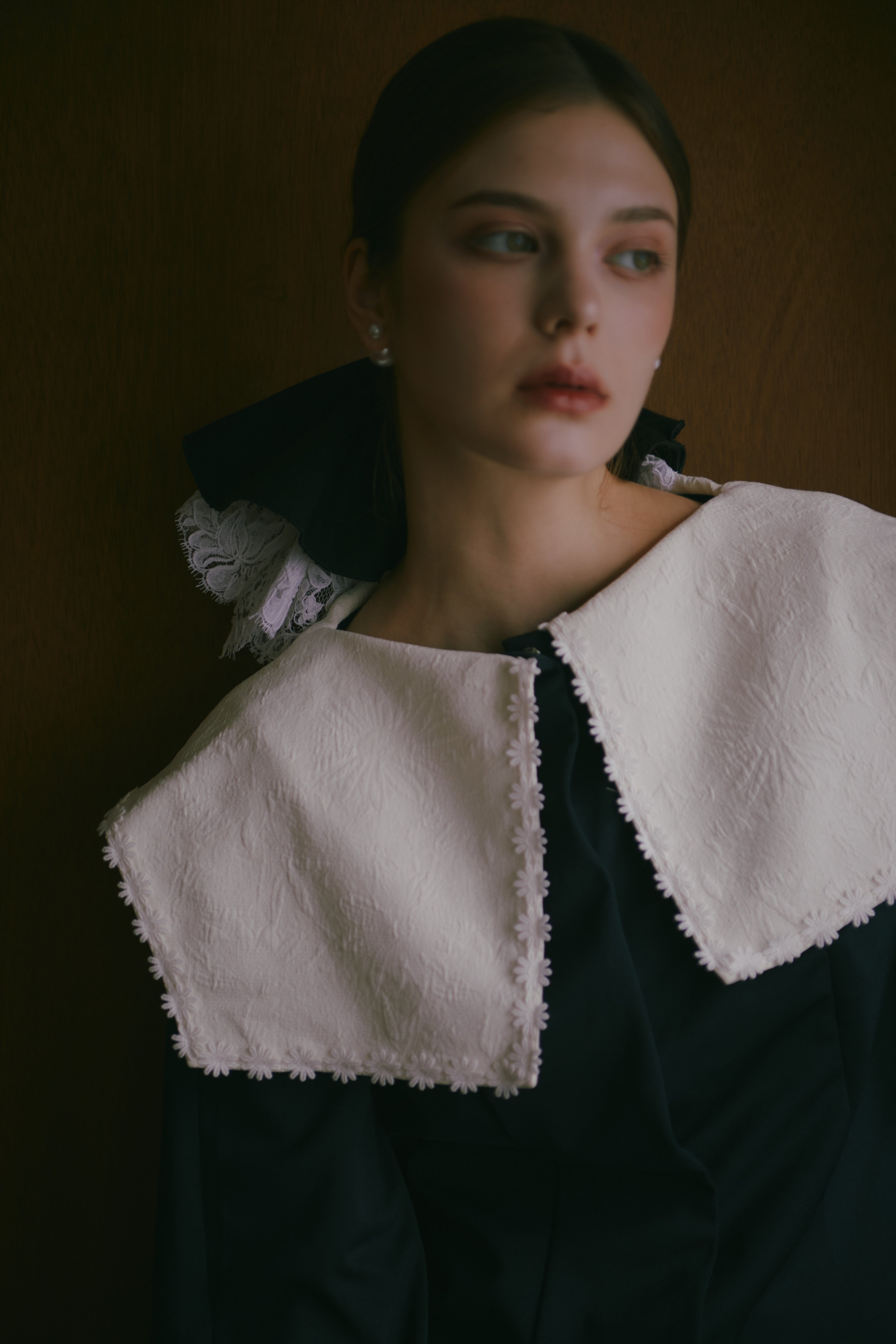 【Made in japan】 2WAY BIG COLLAR TOP