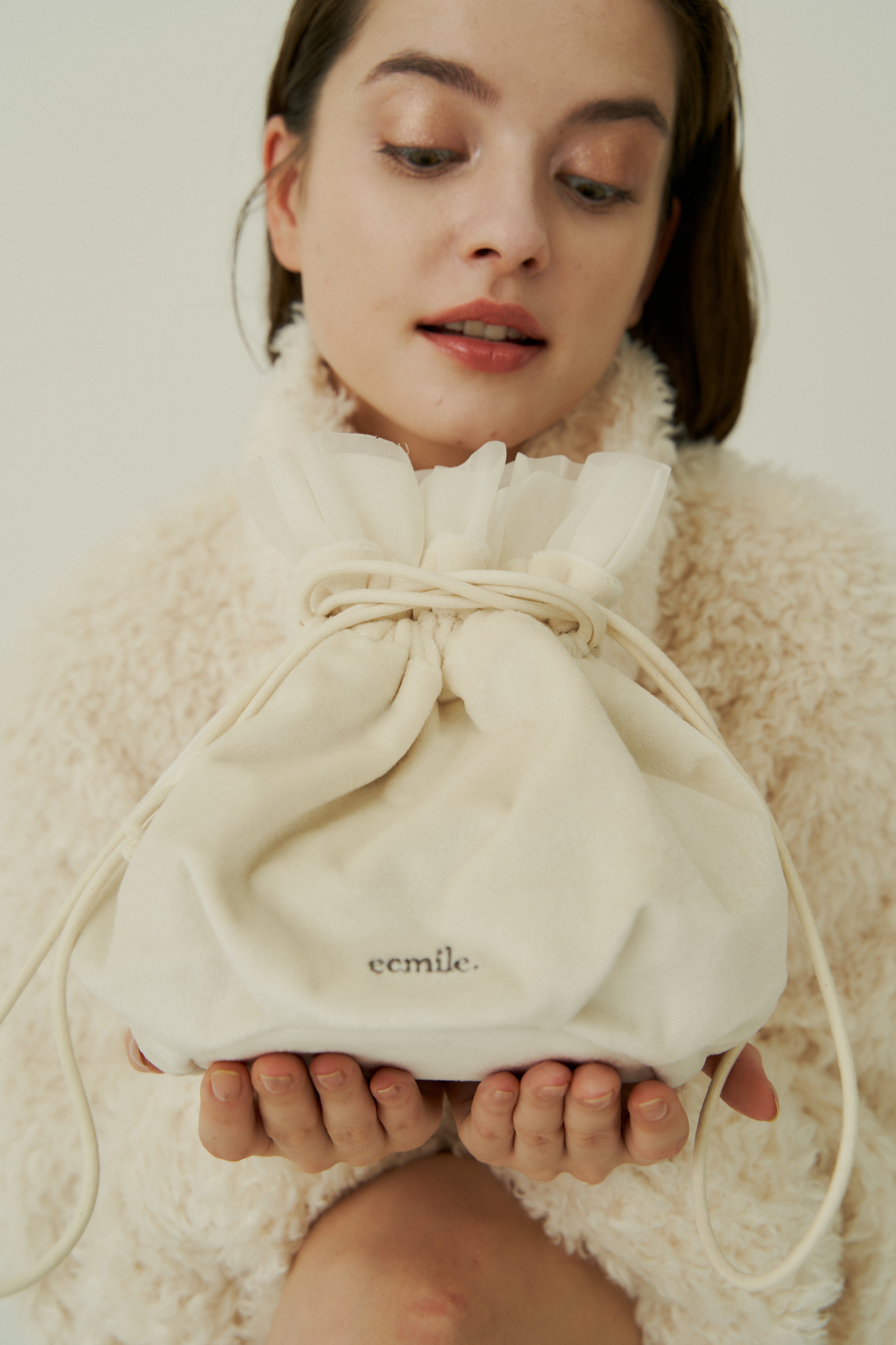 【Made in Japan】Organdy drawstring bag