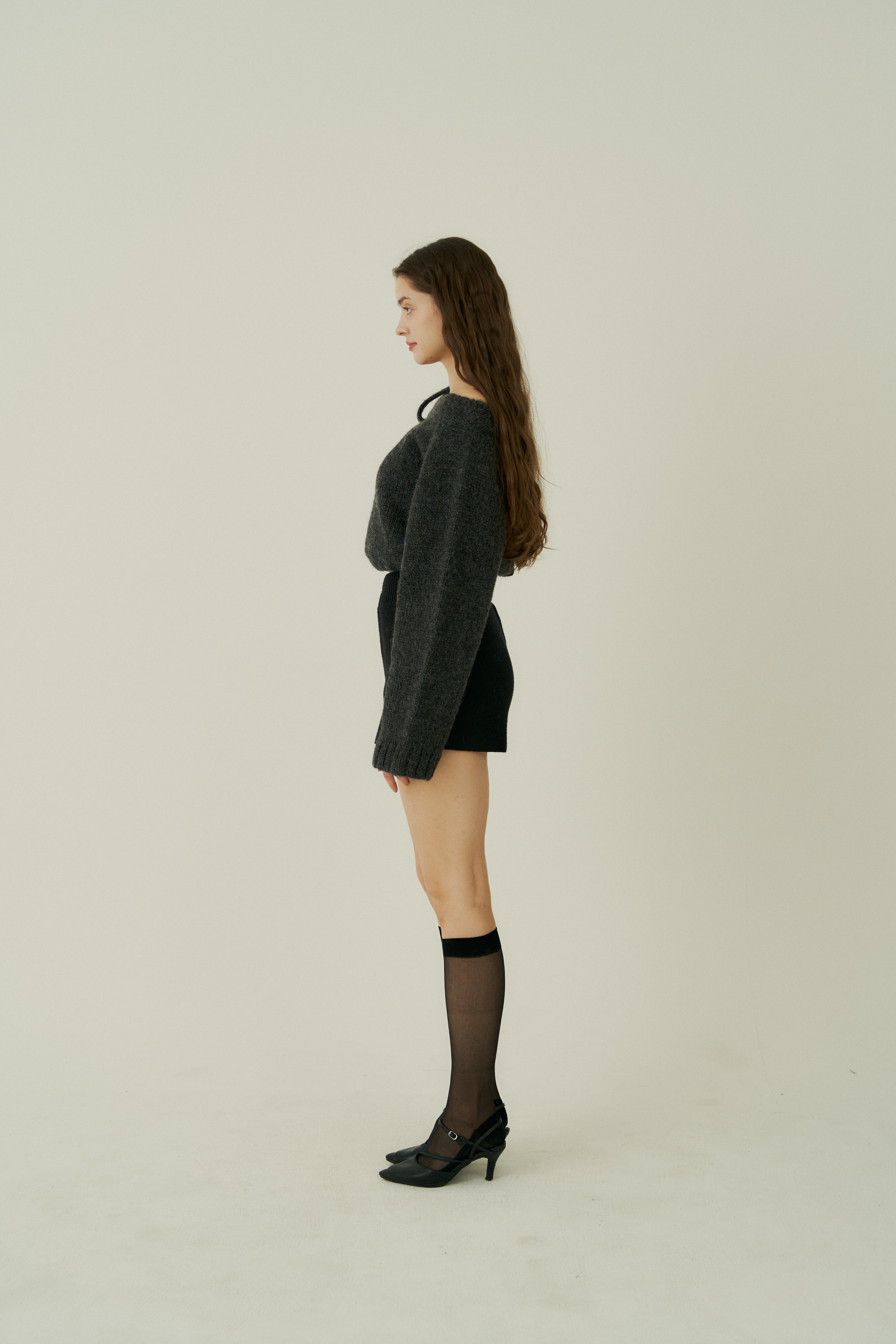 shoulder ribbon short knit