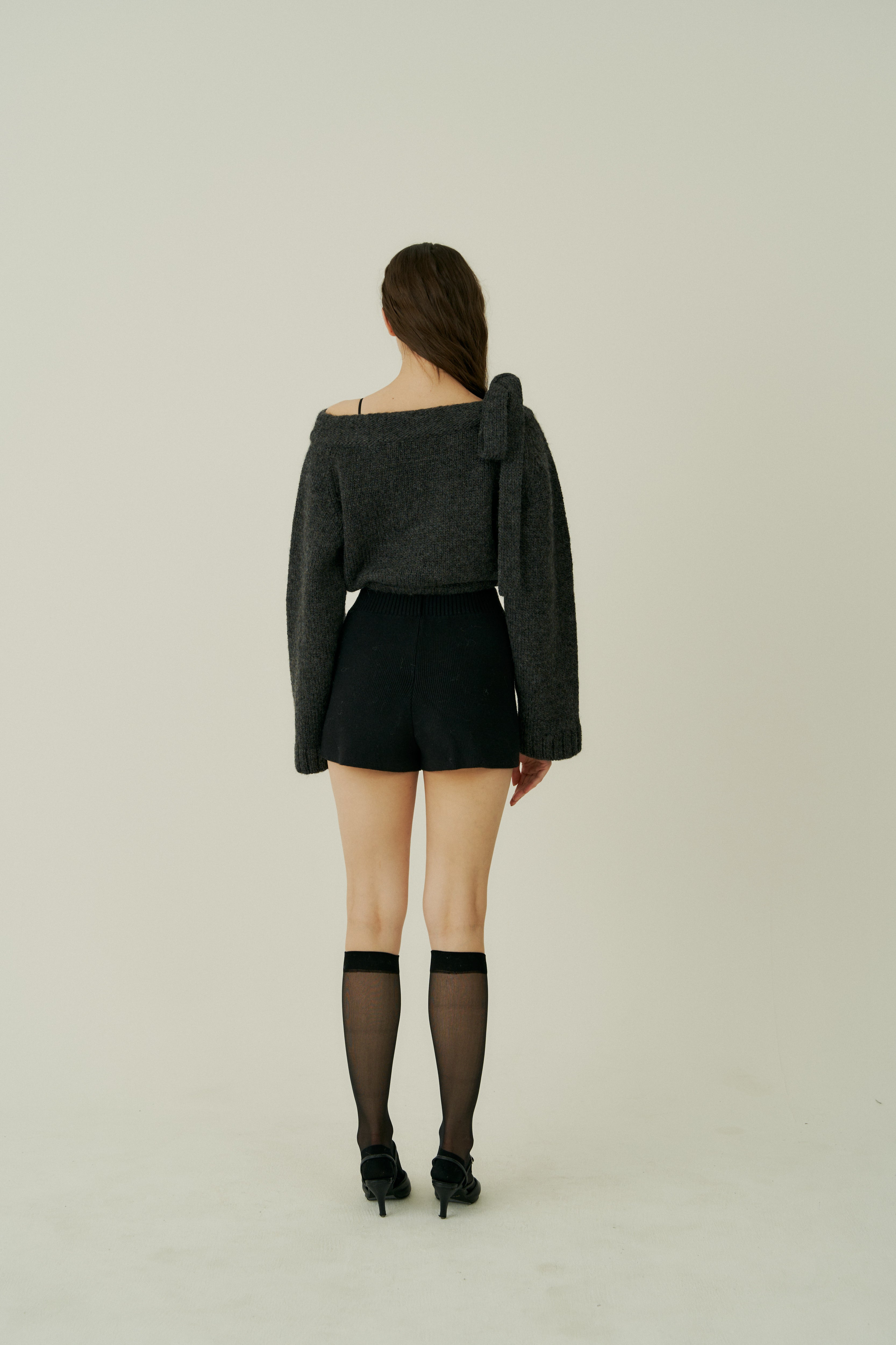 shoulder ribbon short knit