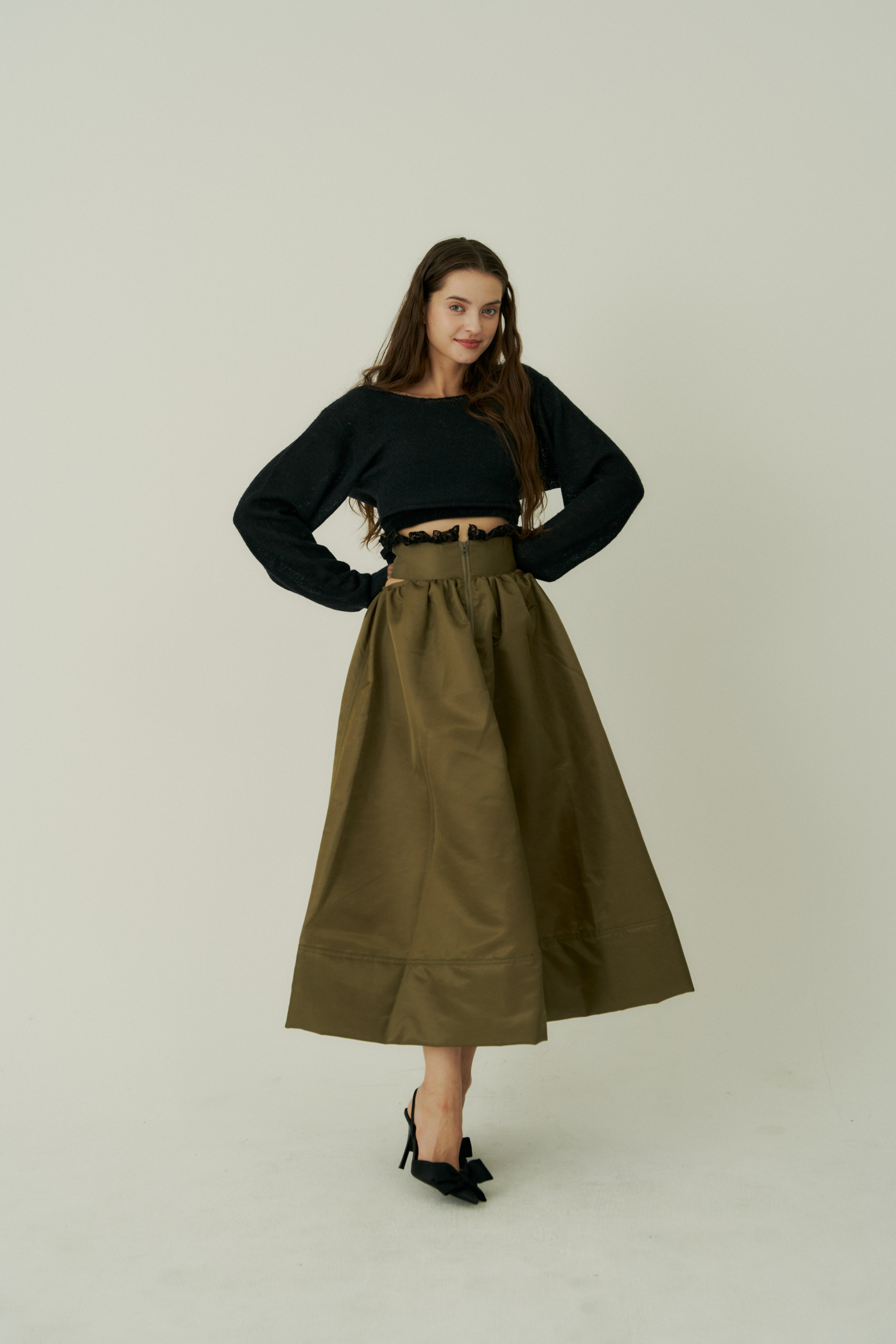 【Made in Japan】lace docking MA-1 skirt