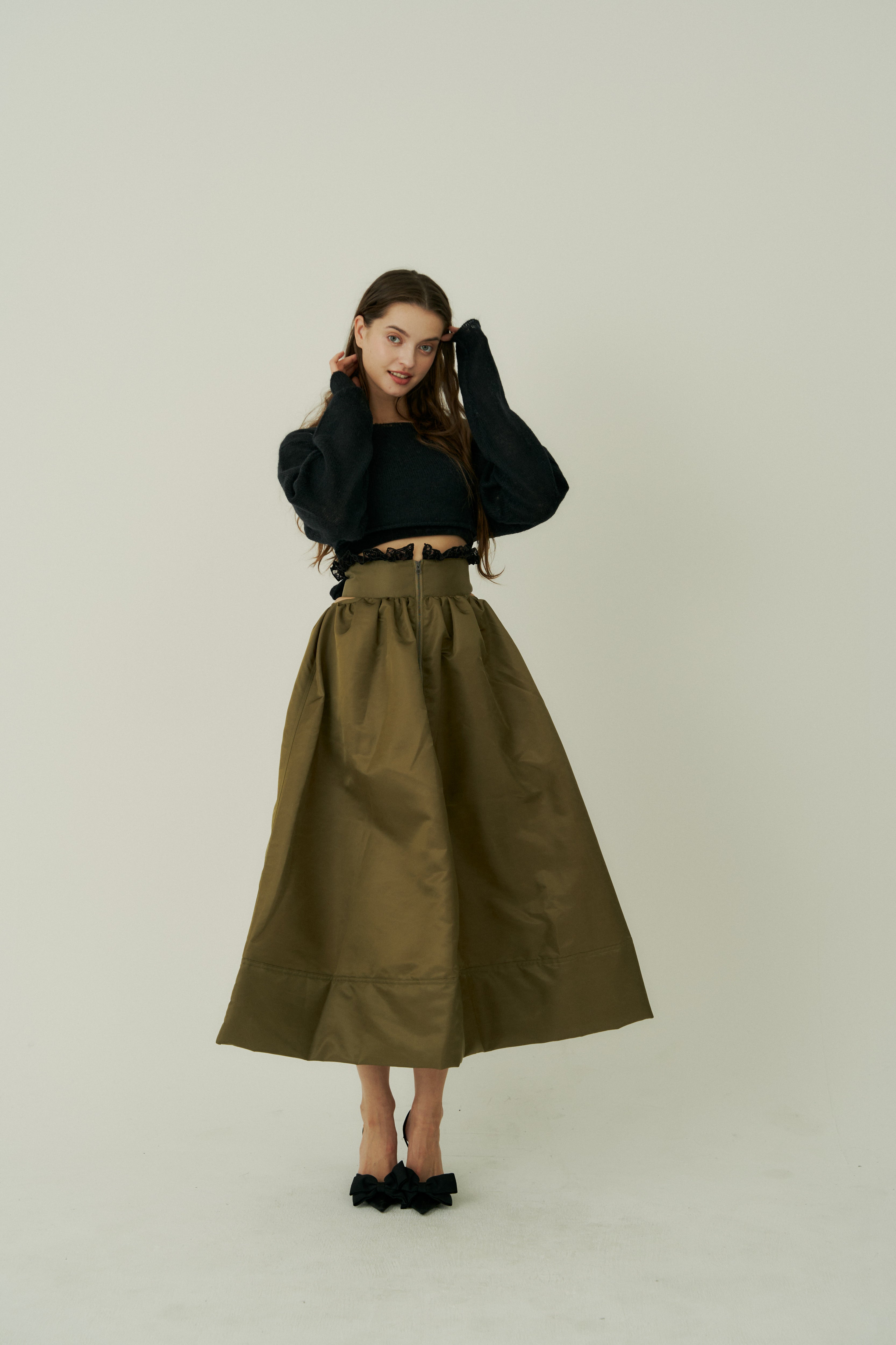 【Made in Japan】lace docking MA-1 skirt