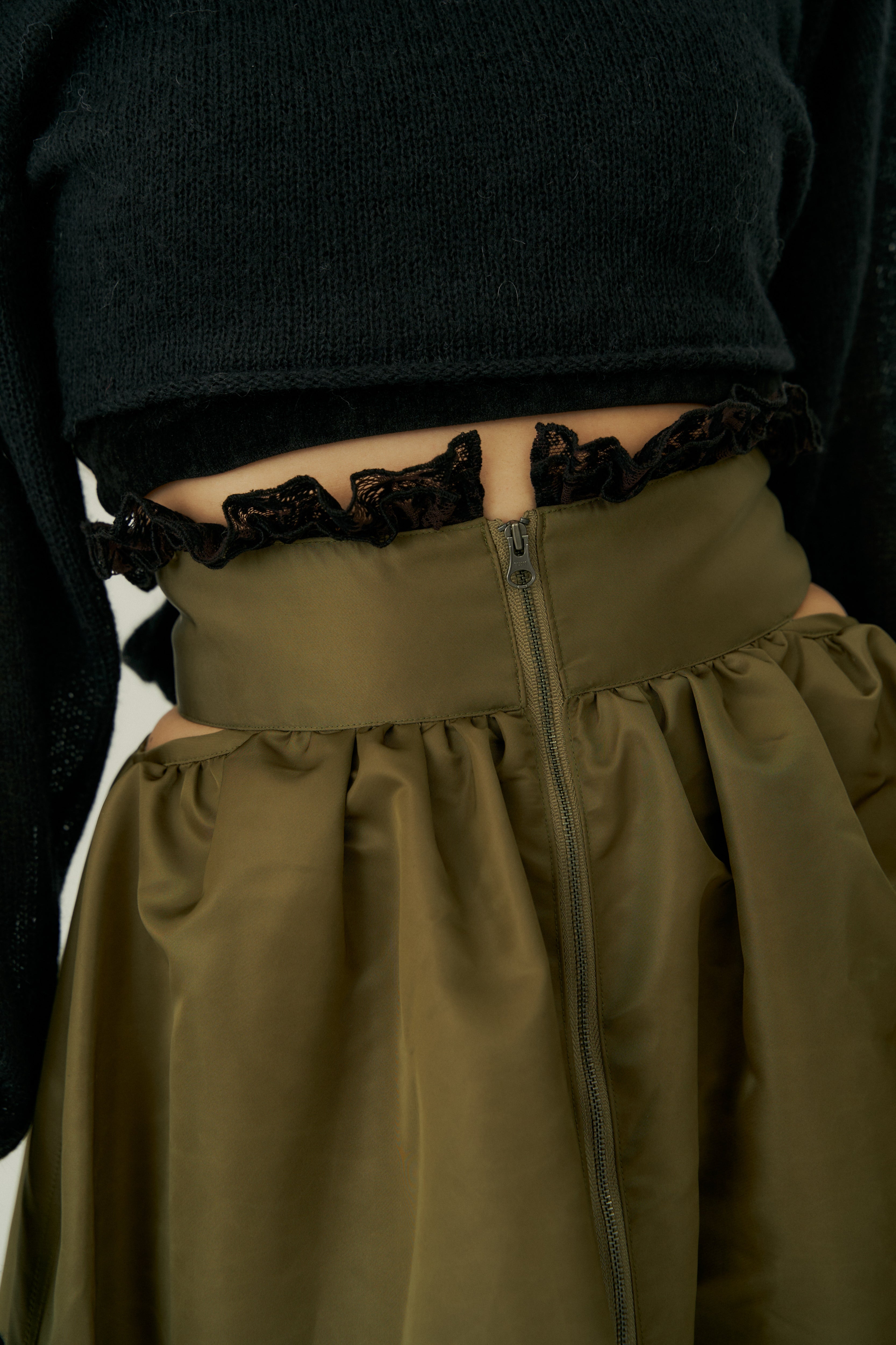 【Made in Japan】lace docking MA-1 skirt