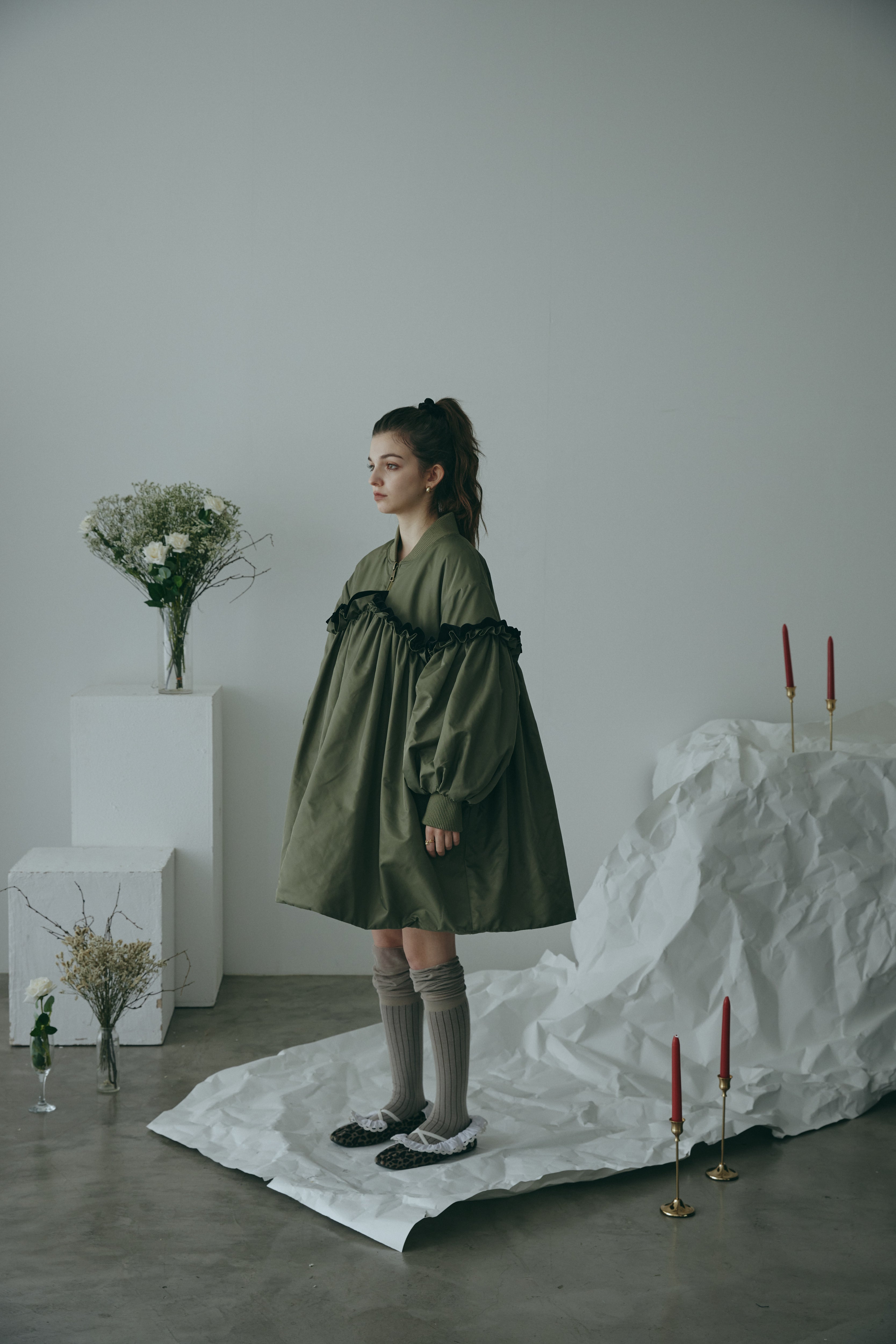 CHÉRIE A-LINE FRILL COAT