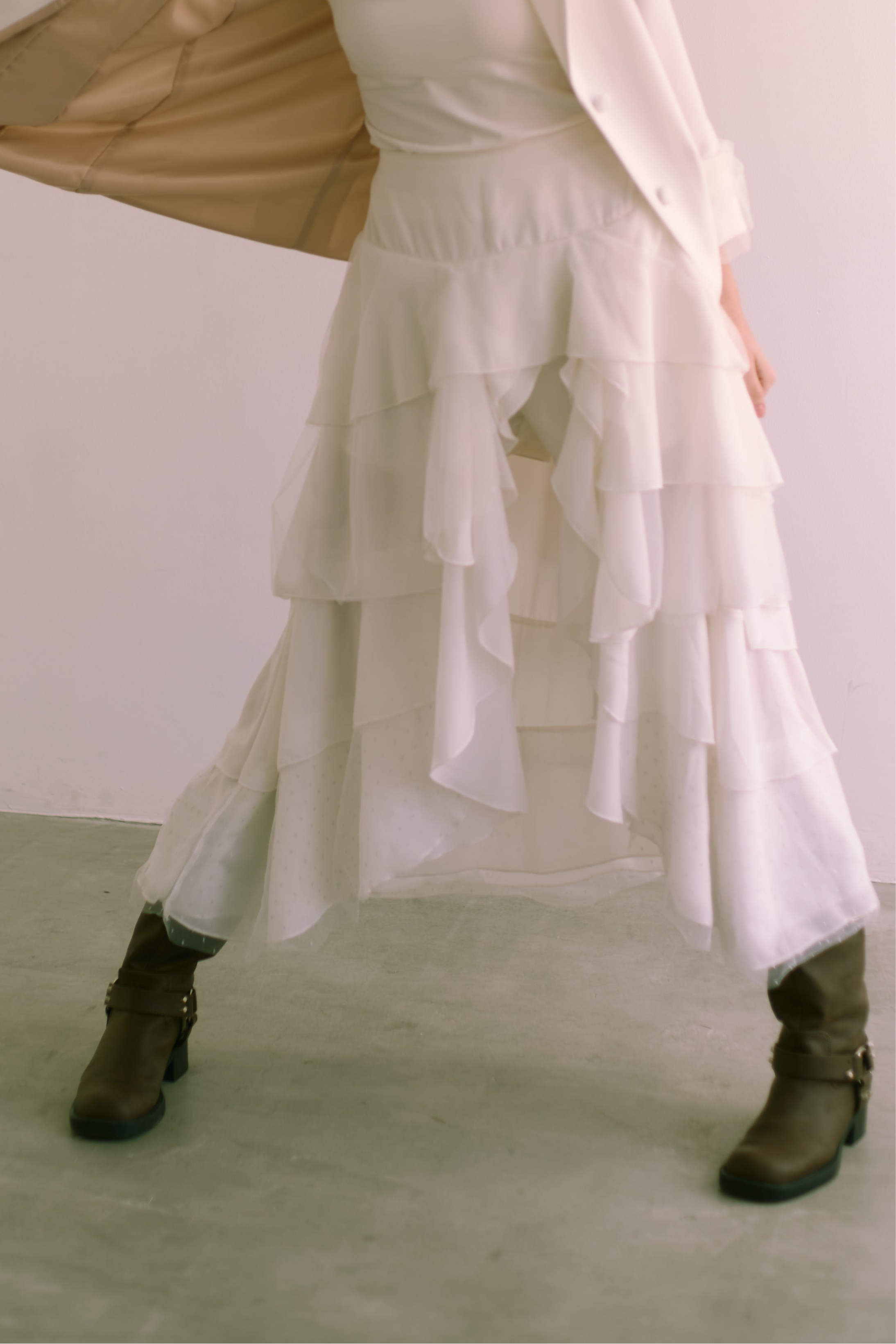 random layered tiered skirt