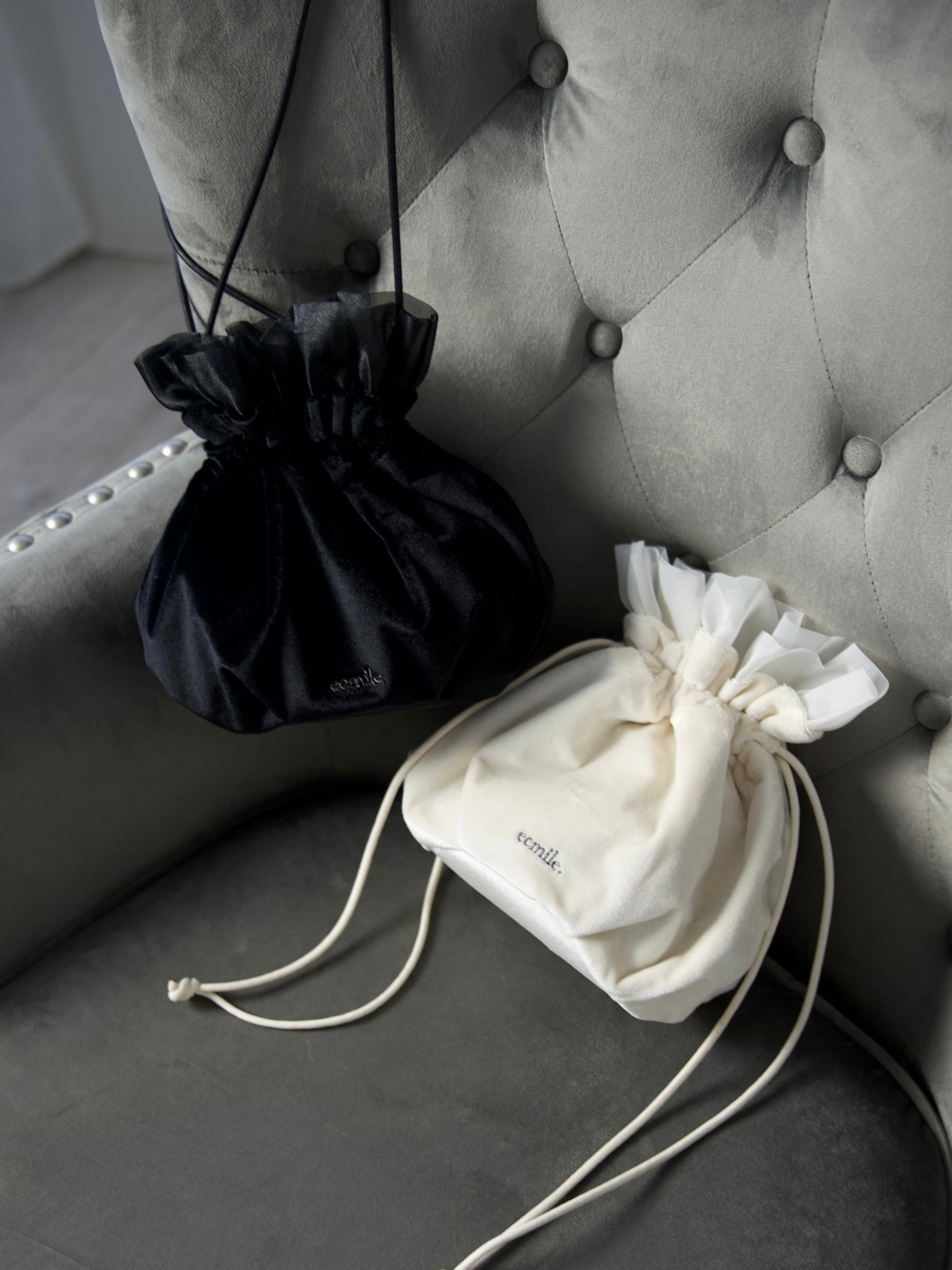【Made in Japan】Organdy drawstring bag