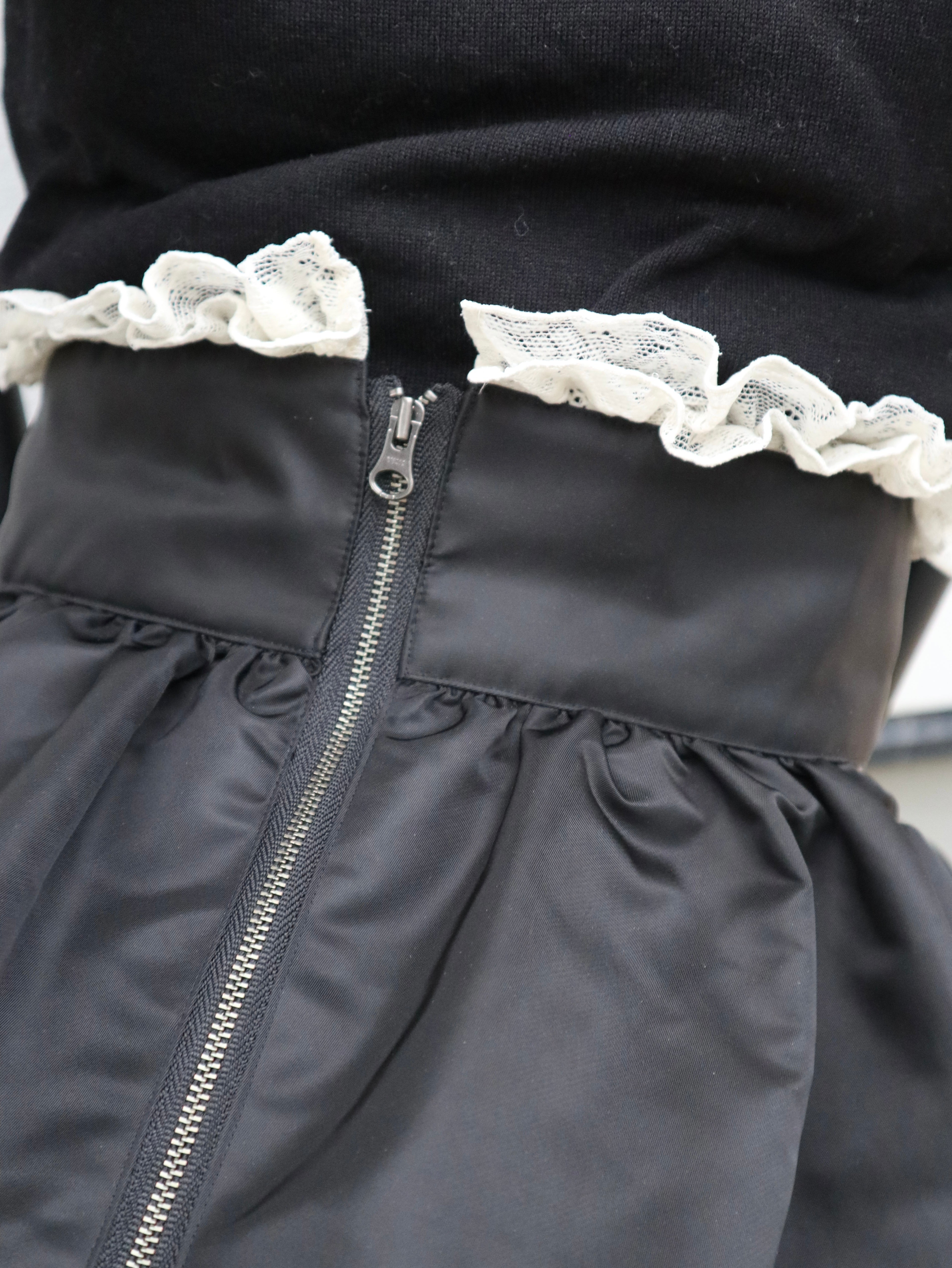 【Made in Japan】lace docking MA-1 skirt