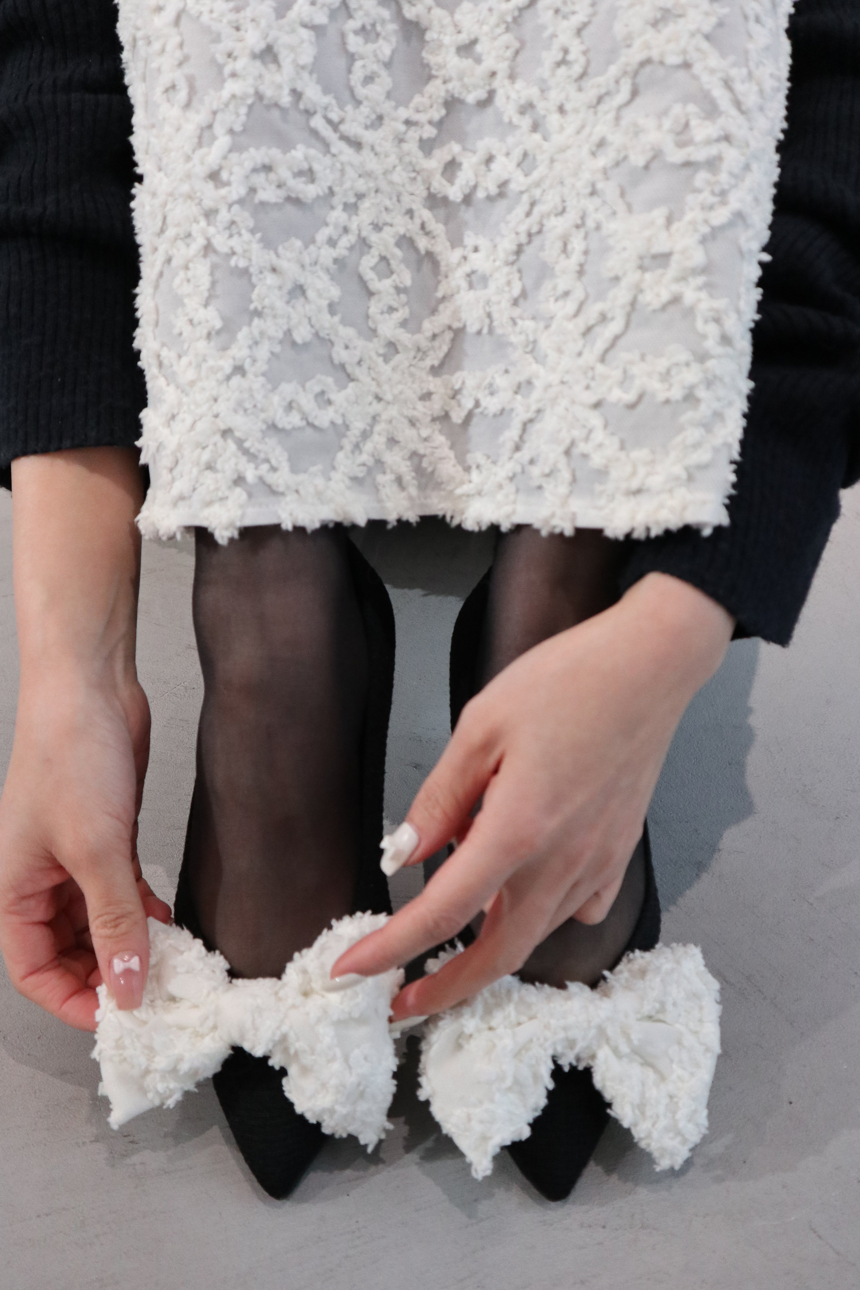 【ecmile. × Öffen】upcycle ribbon-pointed