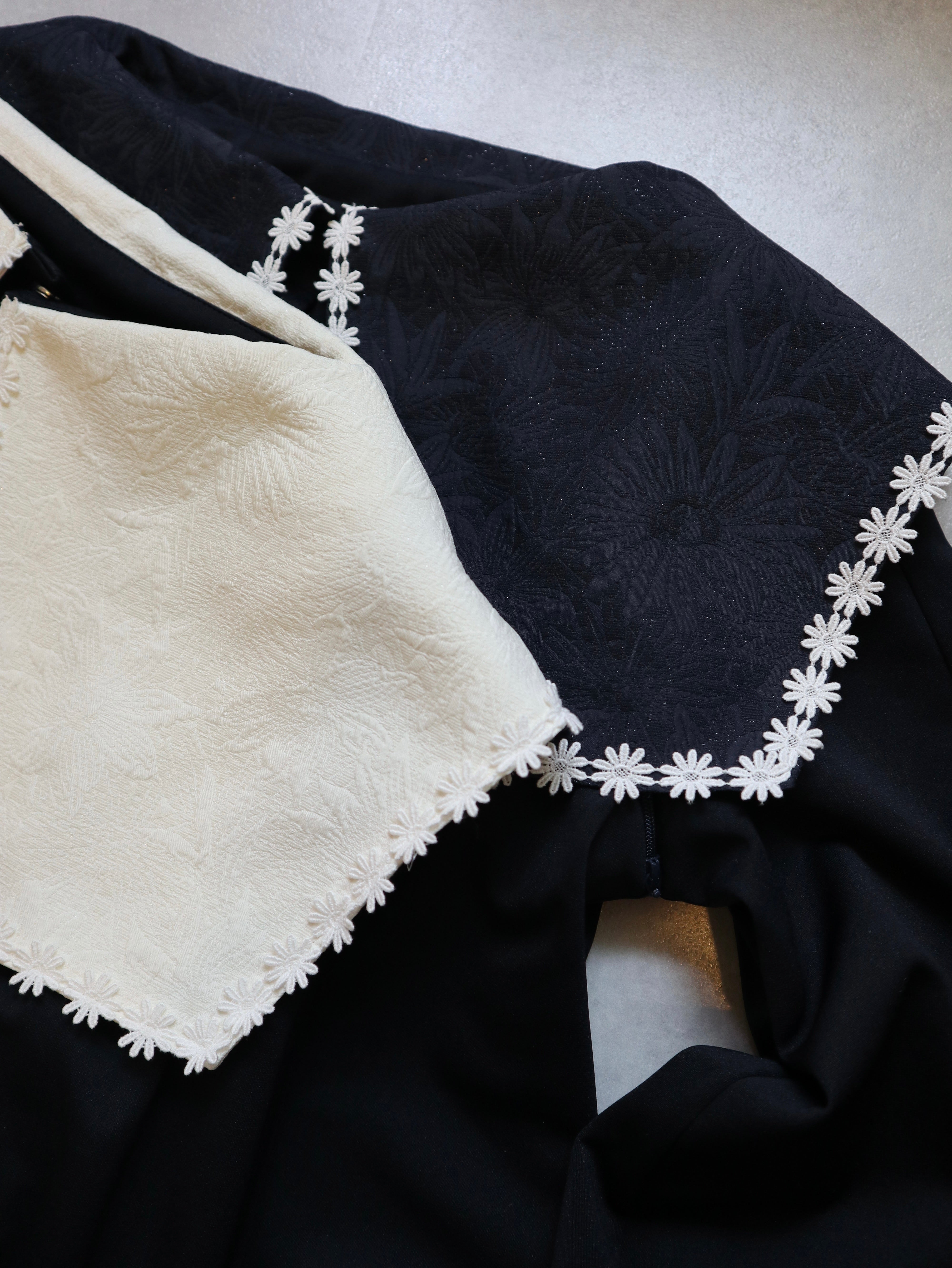 【Made in japan】 2WAY Big coller tops