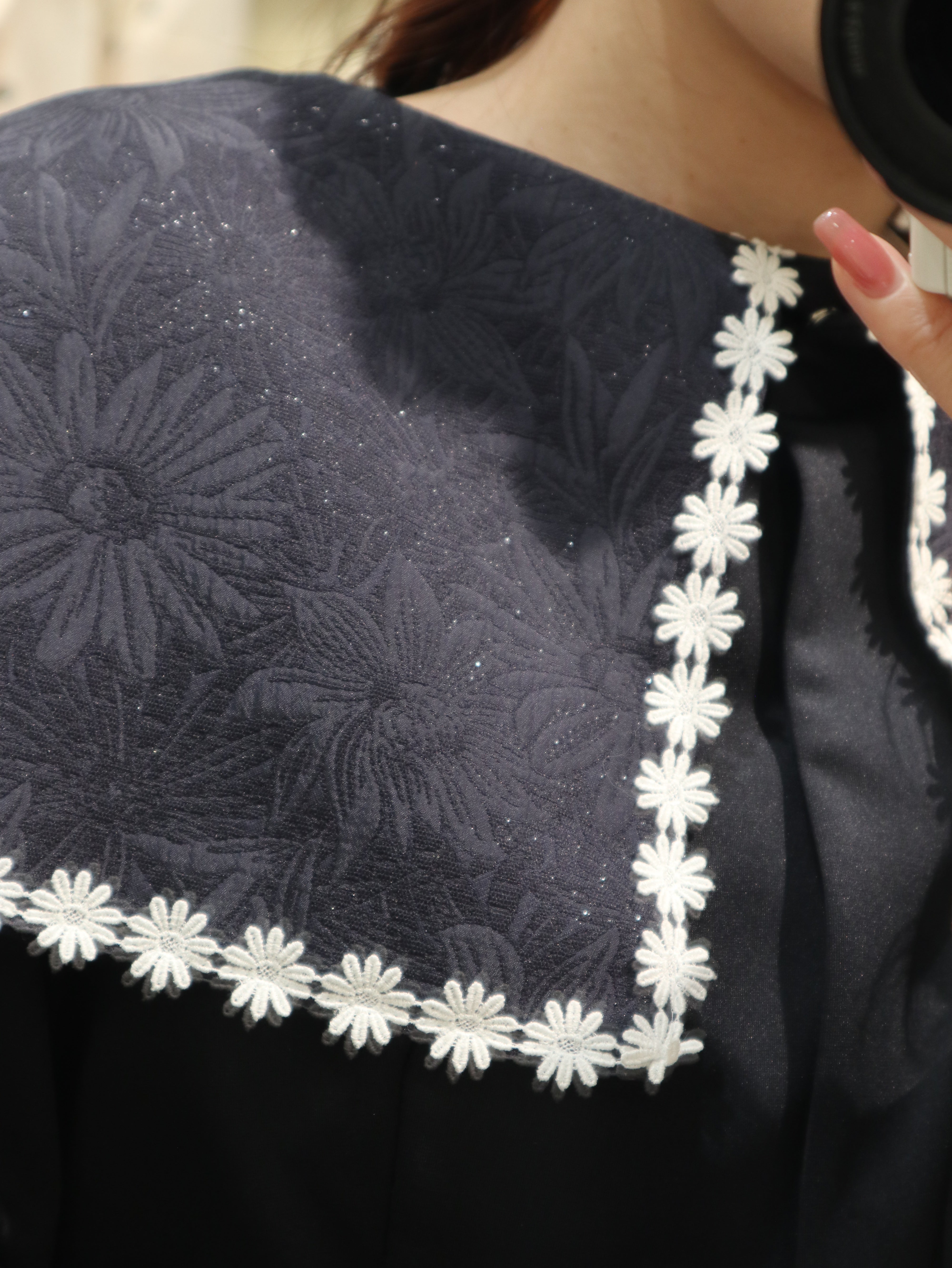 【Made in japan】 2WAY Big coller tops