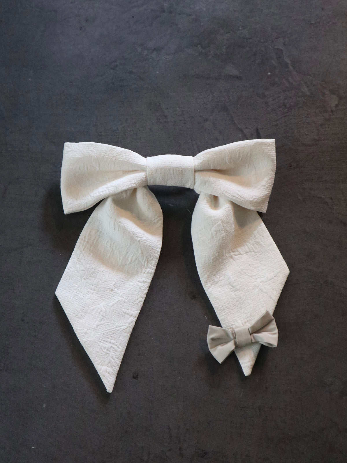 UPCYCLE RIBBON BARRETTE | IVORY