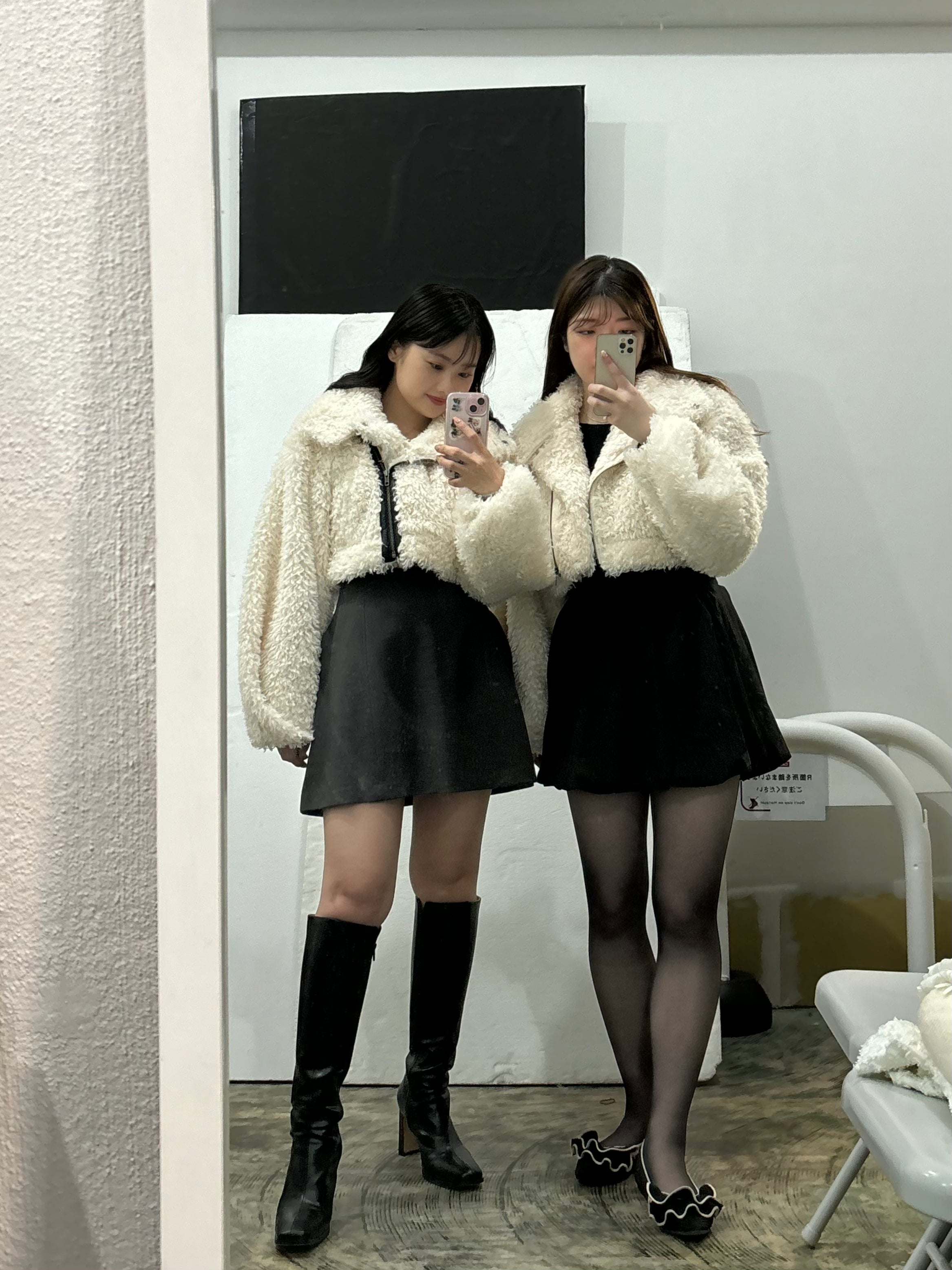 ponte flare mini skirt