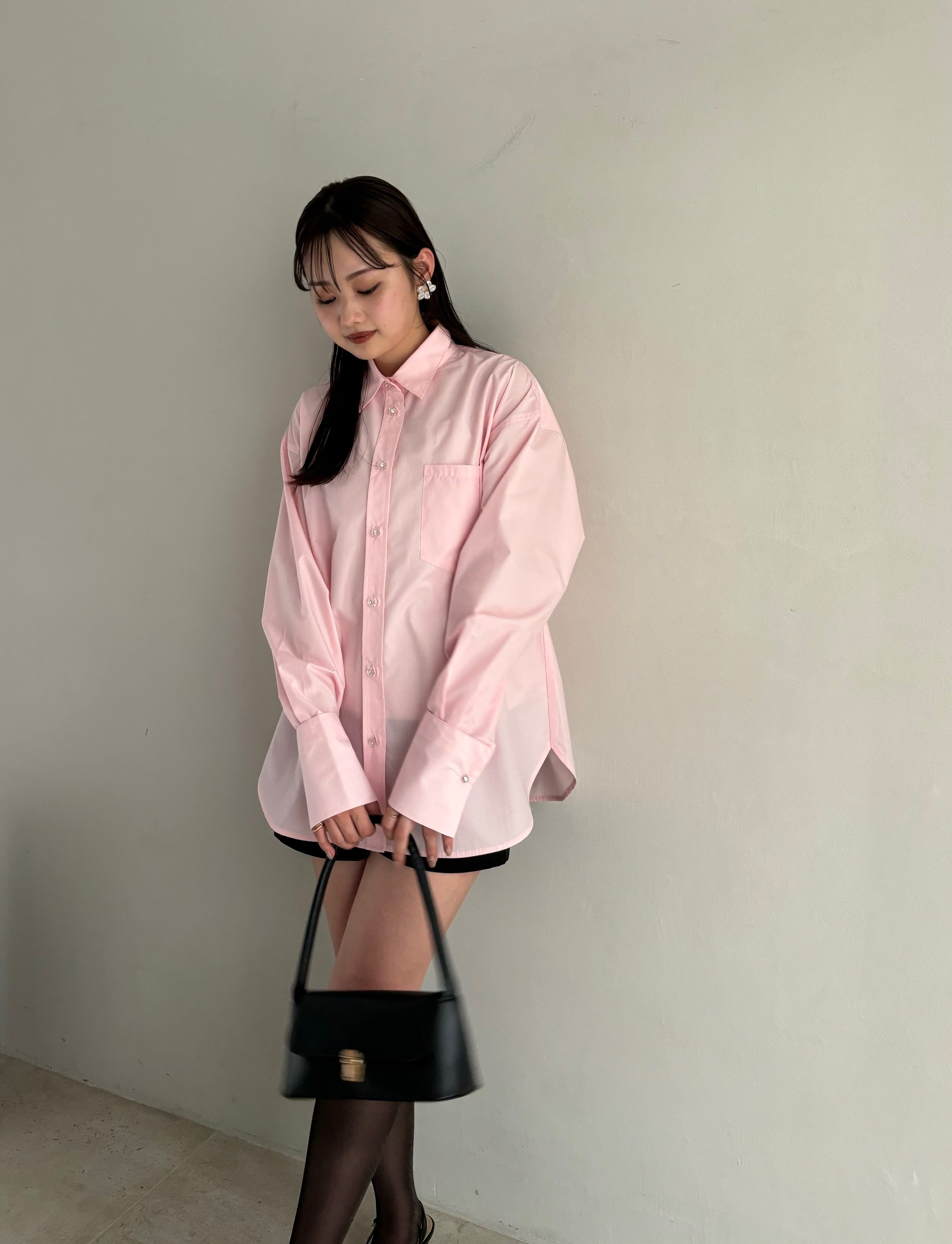 ecmile. clear button shirt