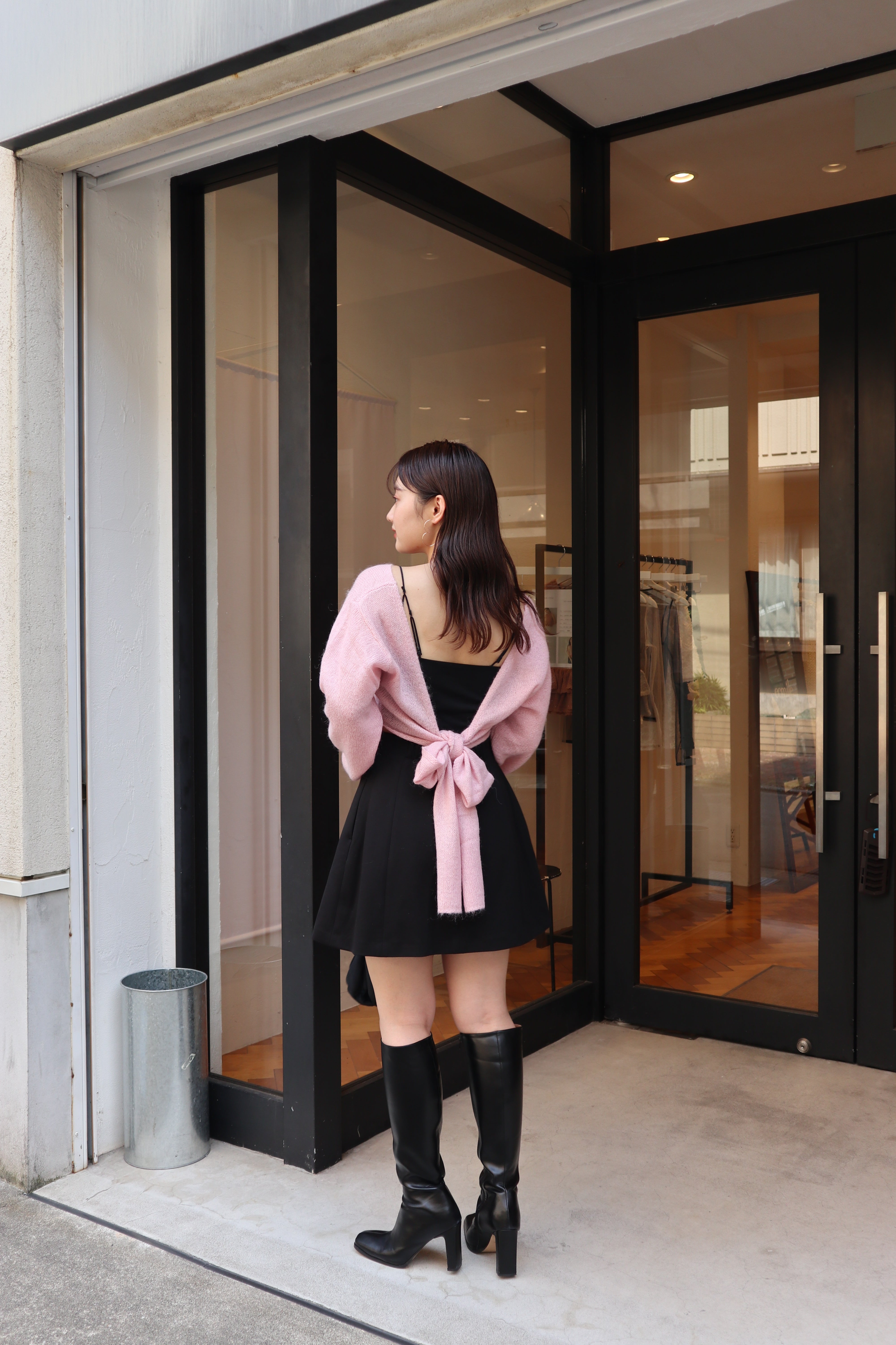 ponte flare mini skirt