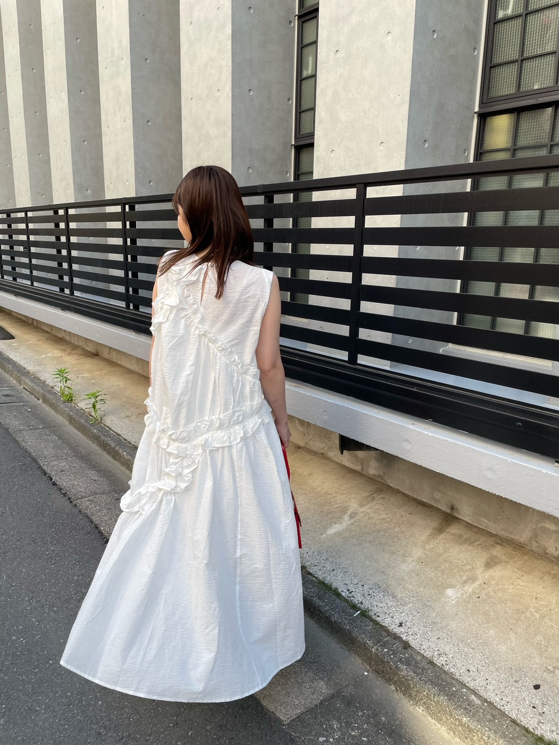 Frill A line one-piece