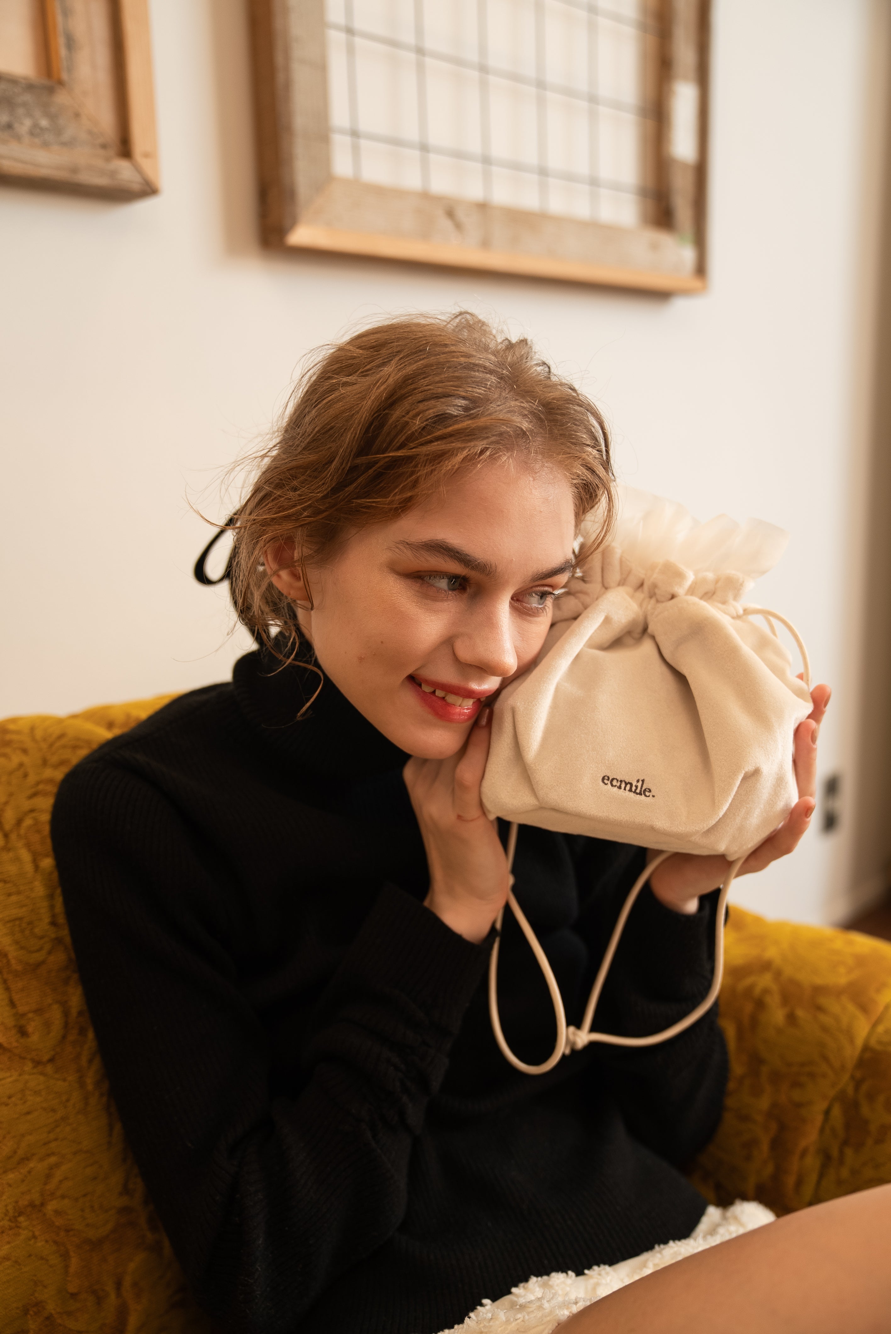 【Made in Japan】Organdy drawstring bag