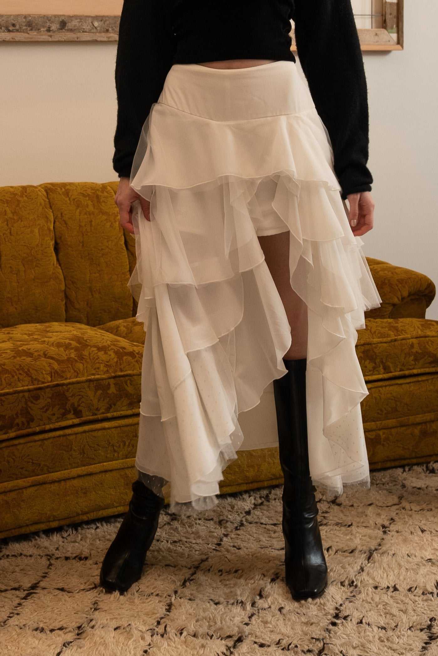 random layered tiered skirt