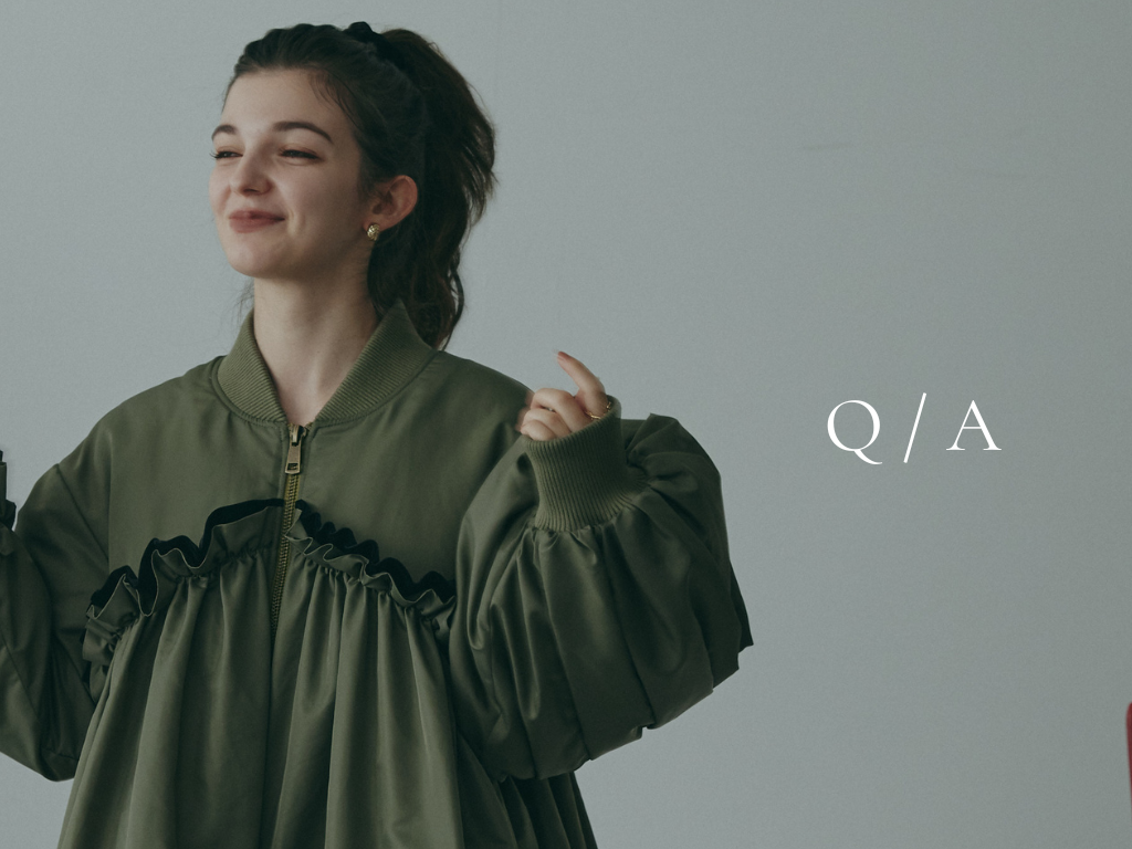 （ Q/A )  CHÉRIE A-LINE FRILL COAT