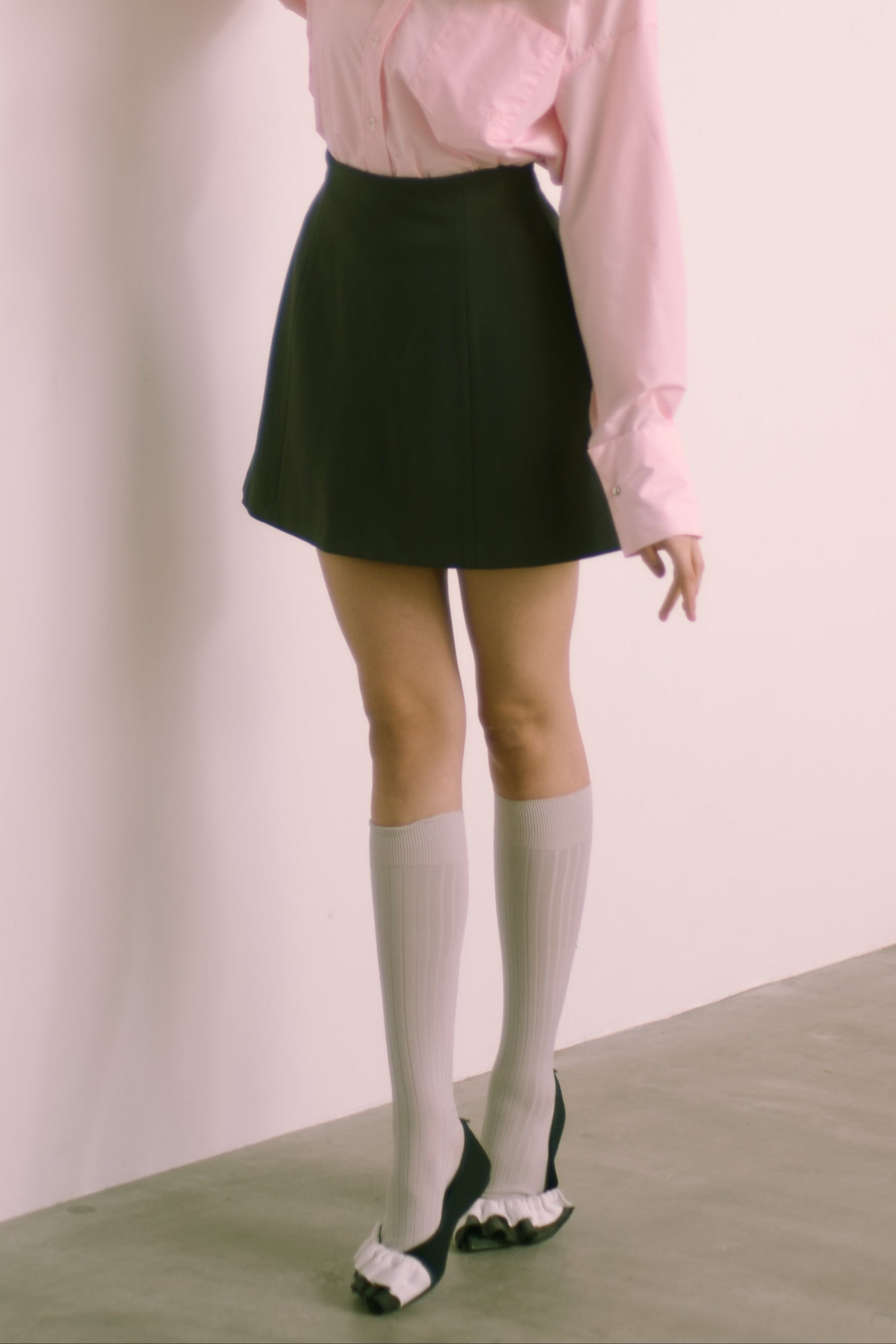 ponte flare mini skirt