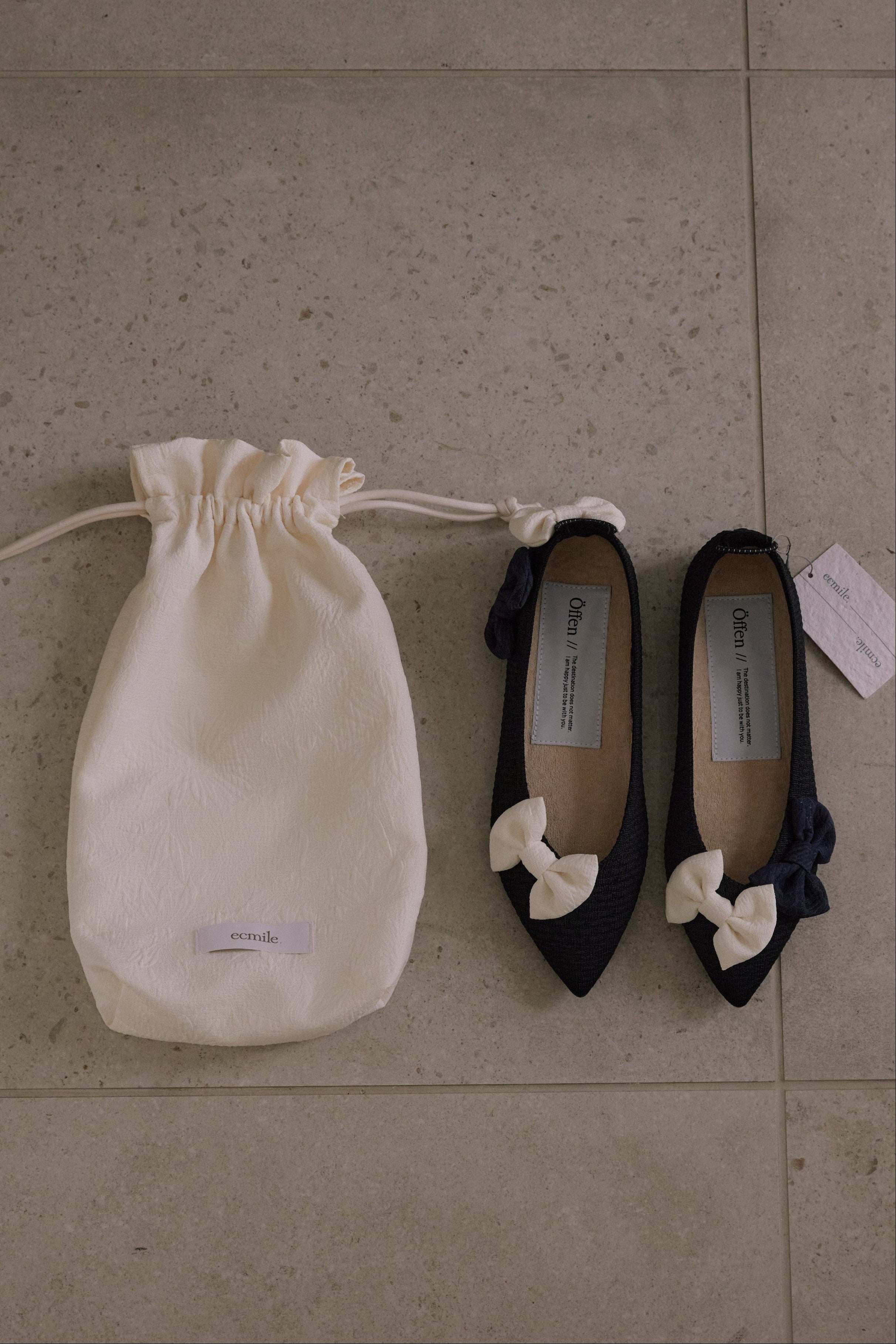 【ecmile. × Öffen】RE:BALLET RIBBON ( UPCYCLE POUCH SET )