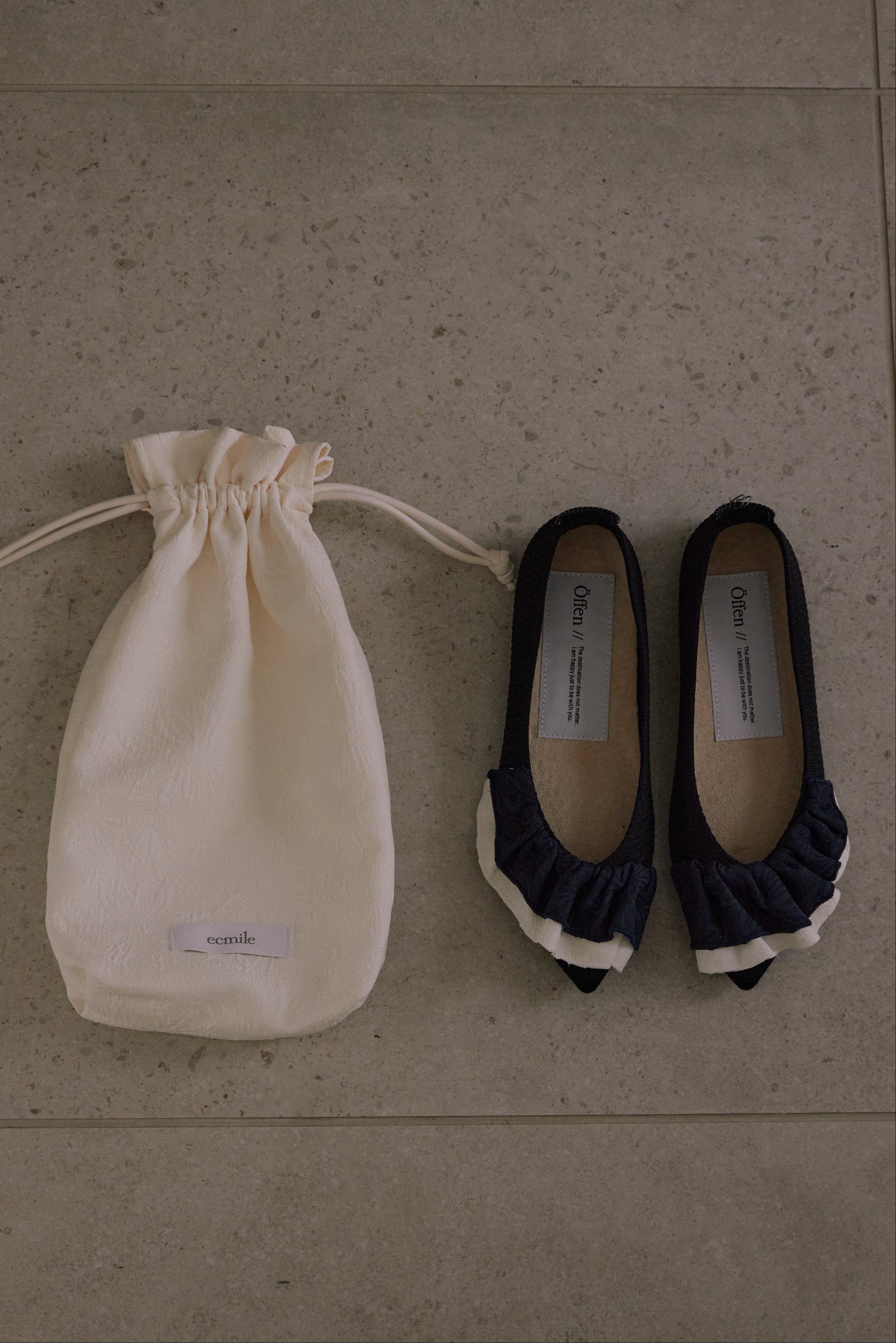 【ecmile. × Öffen】BALLET TUTU FRILL( UPCYCLE POUCH SET )