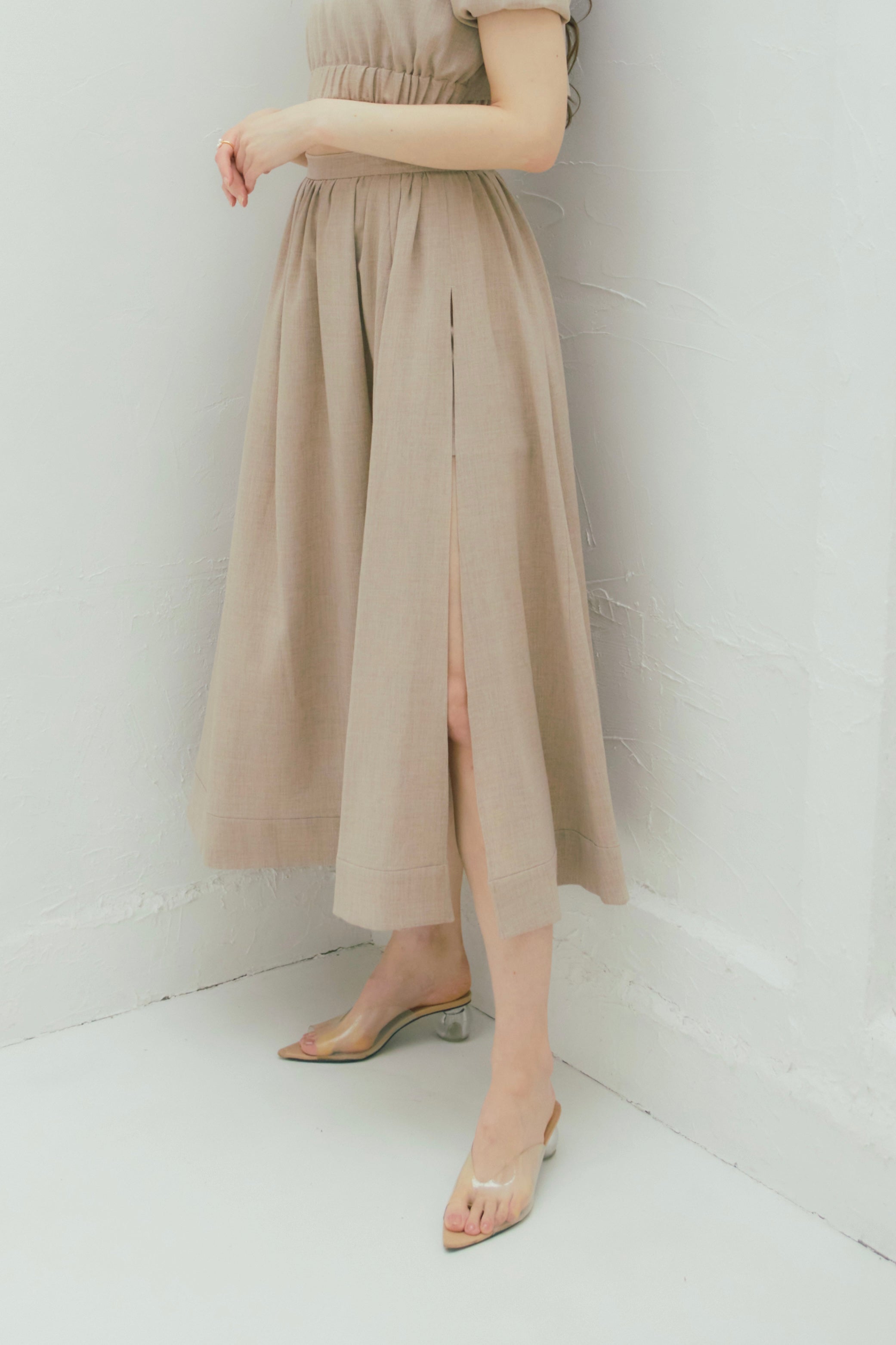 【Made in Japan】Wrinkleless Flare Skirt